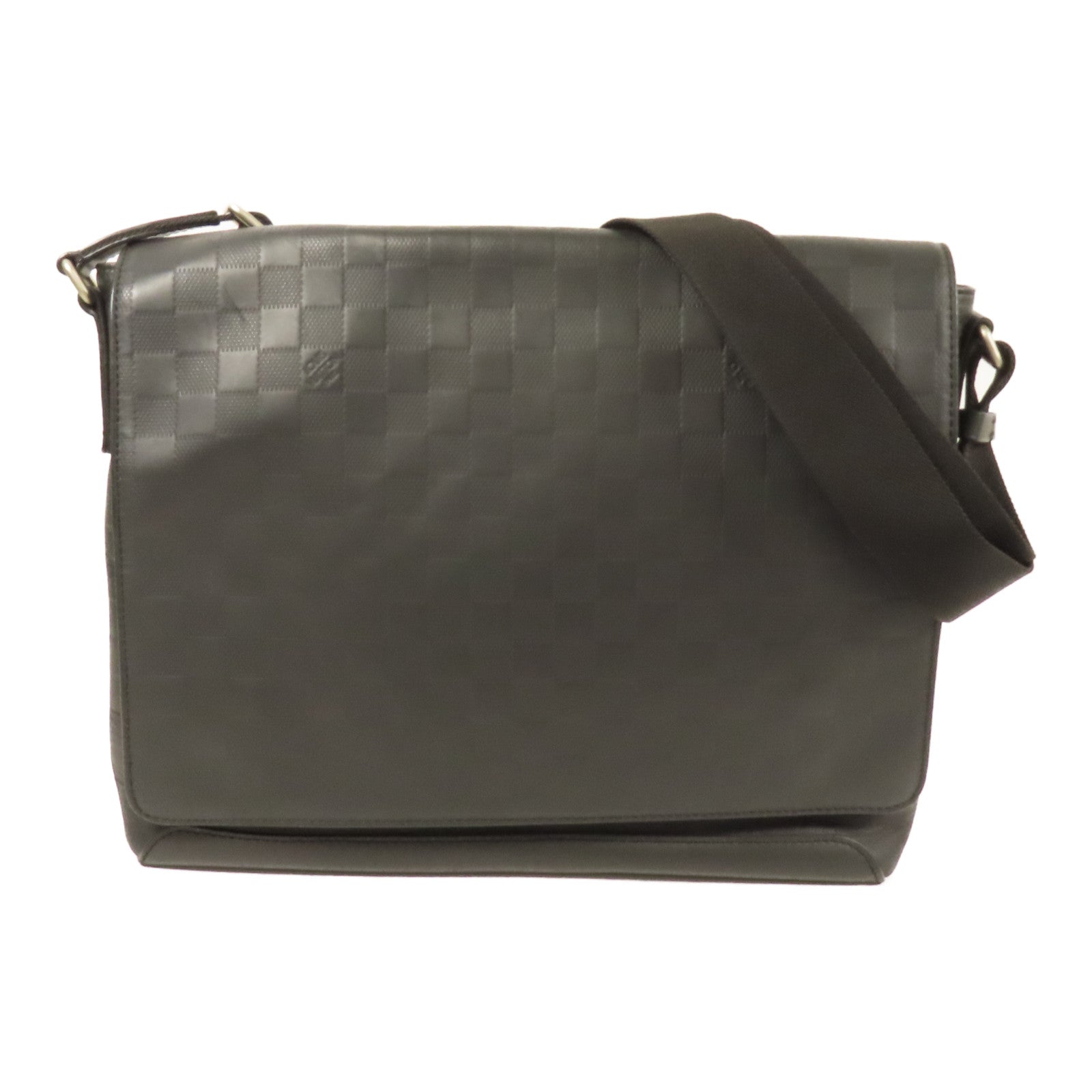 LOUIS VUITTON Damier Amphini District MM銀扣肩背袋