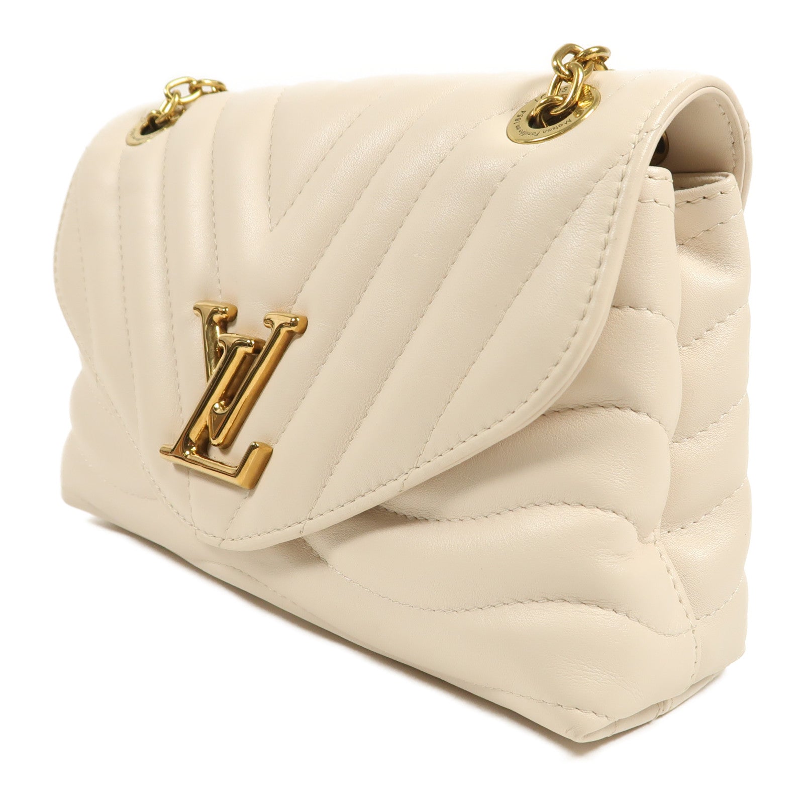 LOUIS VUITTON 牛皮皮革New Wave PM金扣肩背袋