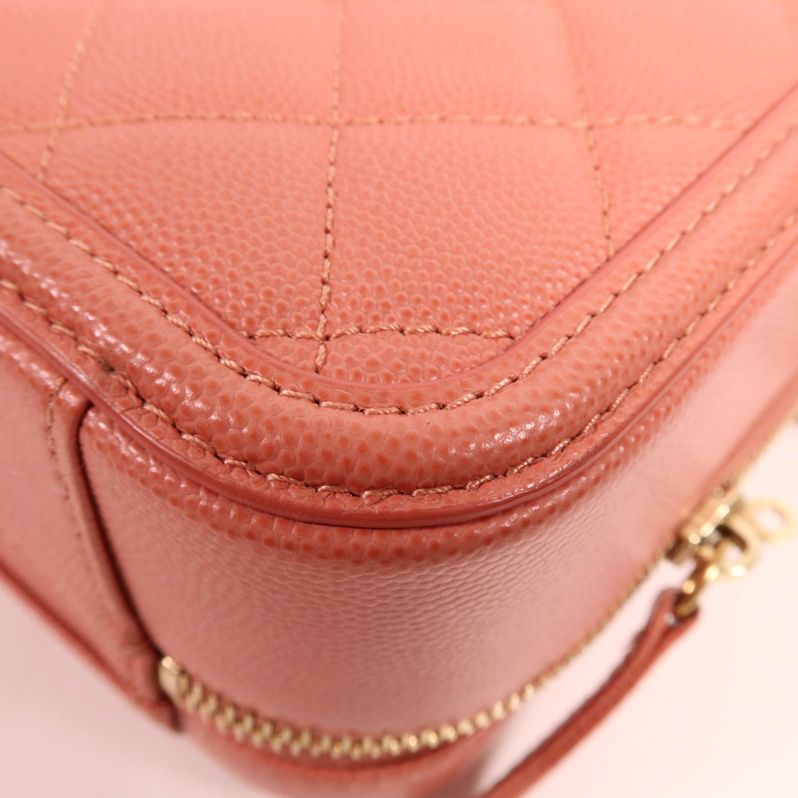 CHANEL 牛皮皮革Vanity Case金扣手挽肩背兩用袋