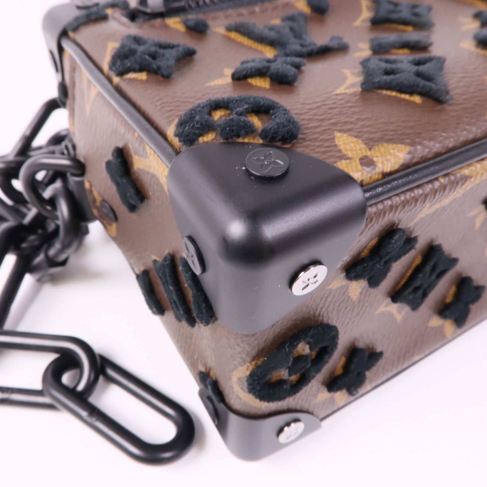 LOUIS VUITTON LV Soft Trunk Shoulder Bag M68970 Monogram/Velvet Brown