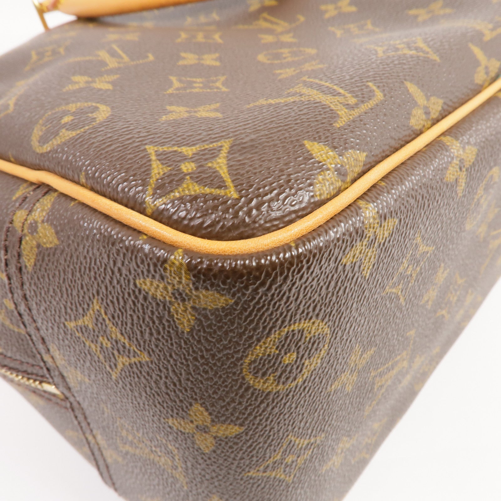 LOUIS VUITTON Monogram Deauville GM金扣手挽袋