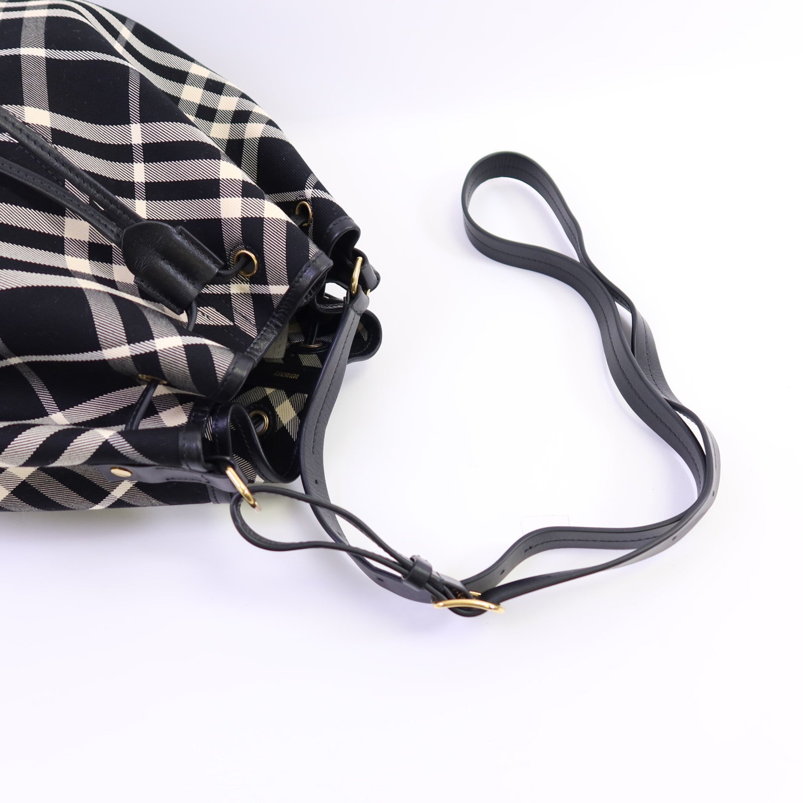 BURBERRY 帆布Shoulder Bag金扣肩背袋