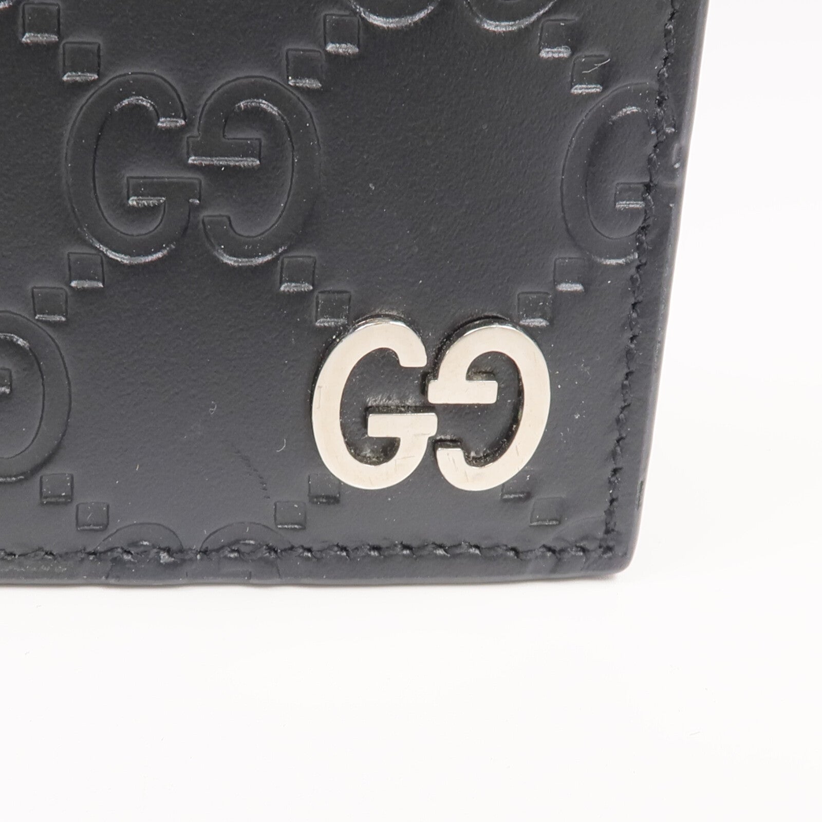 GUCCI 牛皮皮革Card Case銀扣卡片套