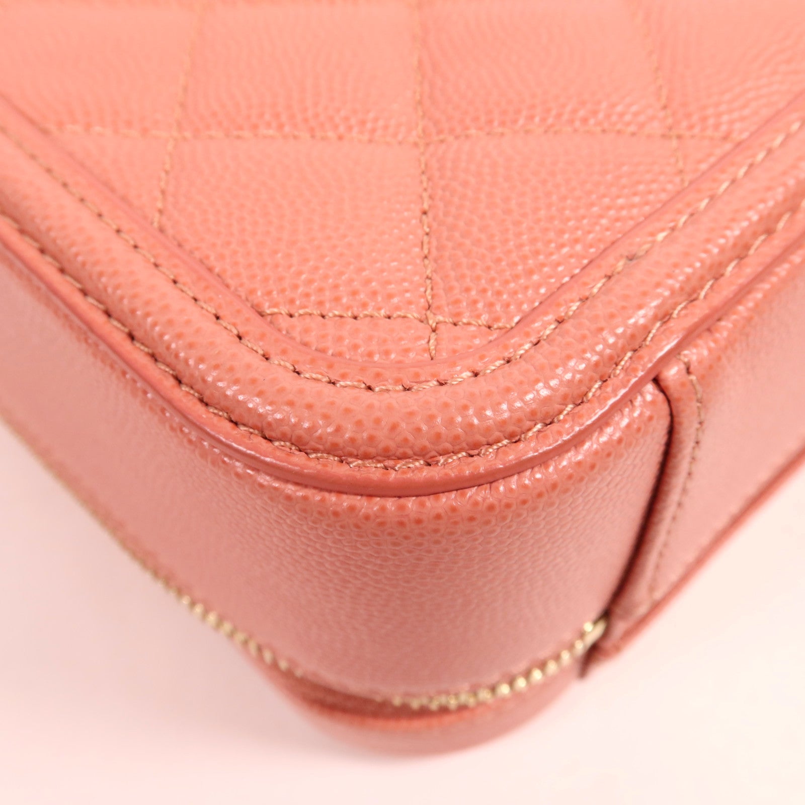 CHANEL 牛皮皮革Vanity Case金扣手挽肩背兩用袋