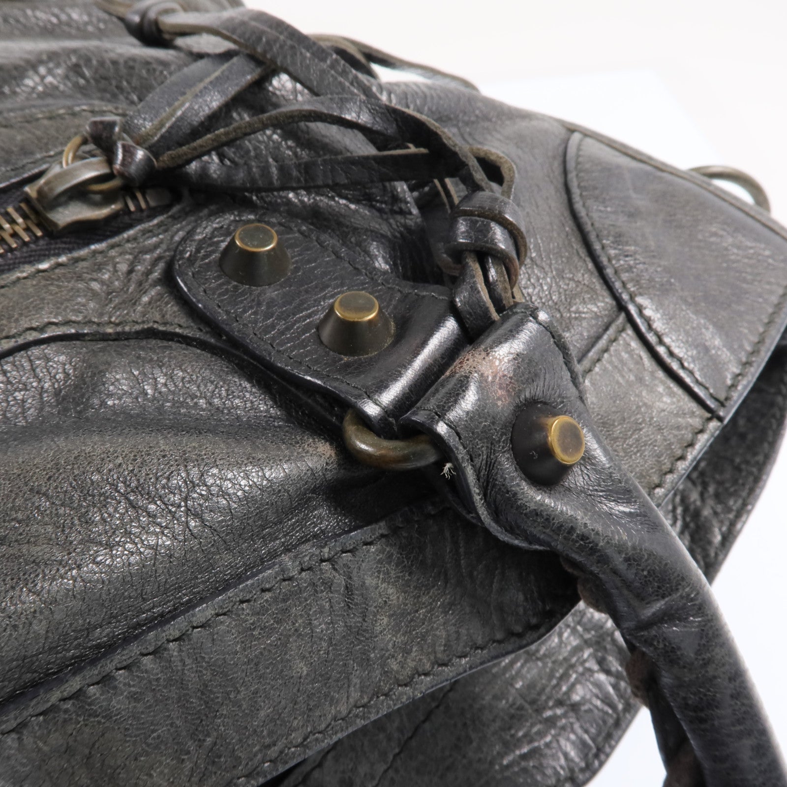 BALENCIAGA 羊皮皮革City金扣手挽肩背兩用袋