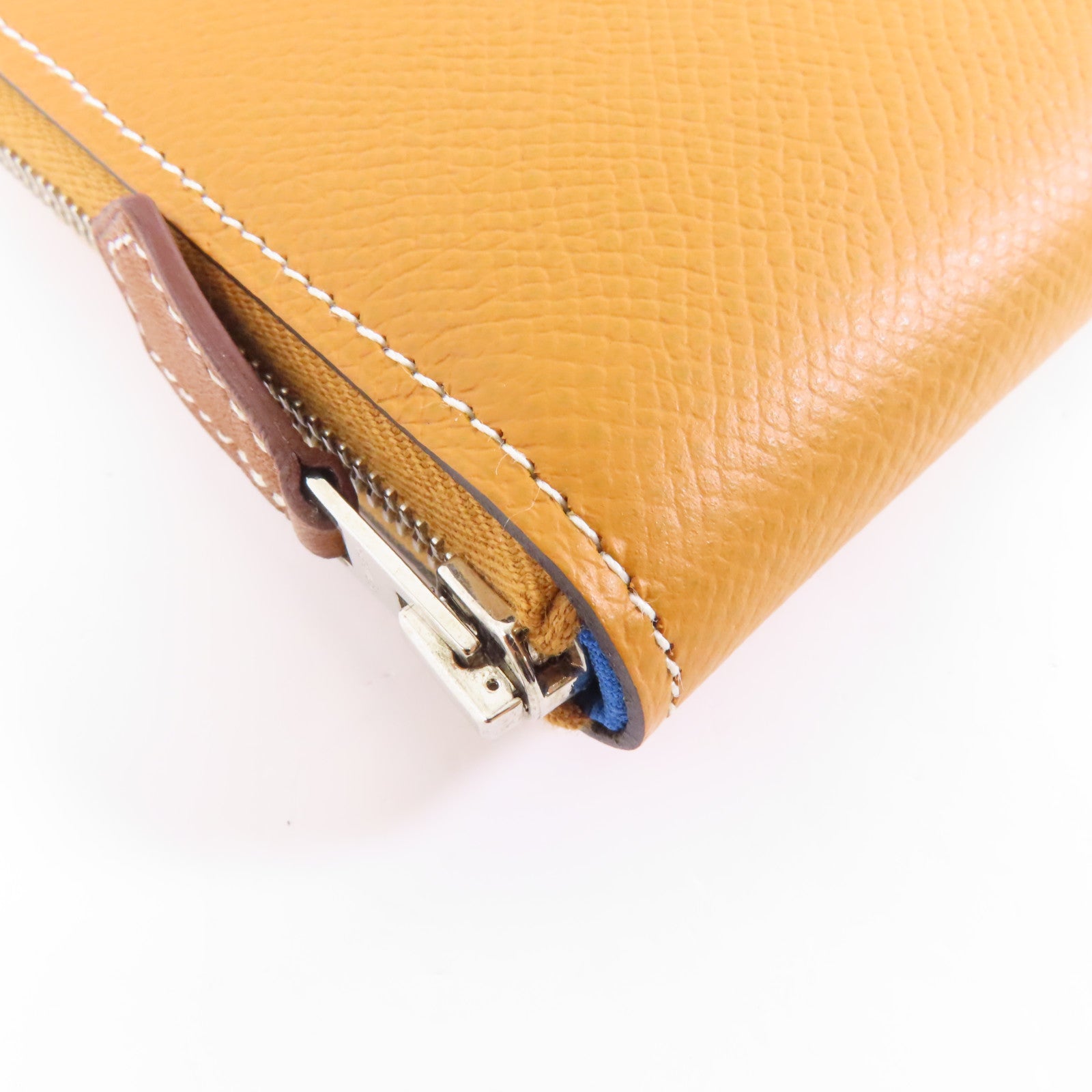HERMES 【激減優惠】Epsom皮革Silk In Long Wallet銀扣長錢包棕色