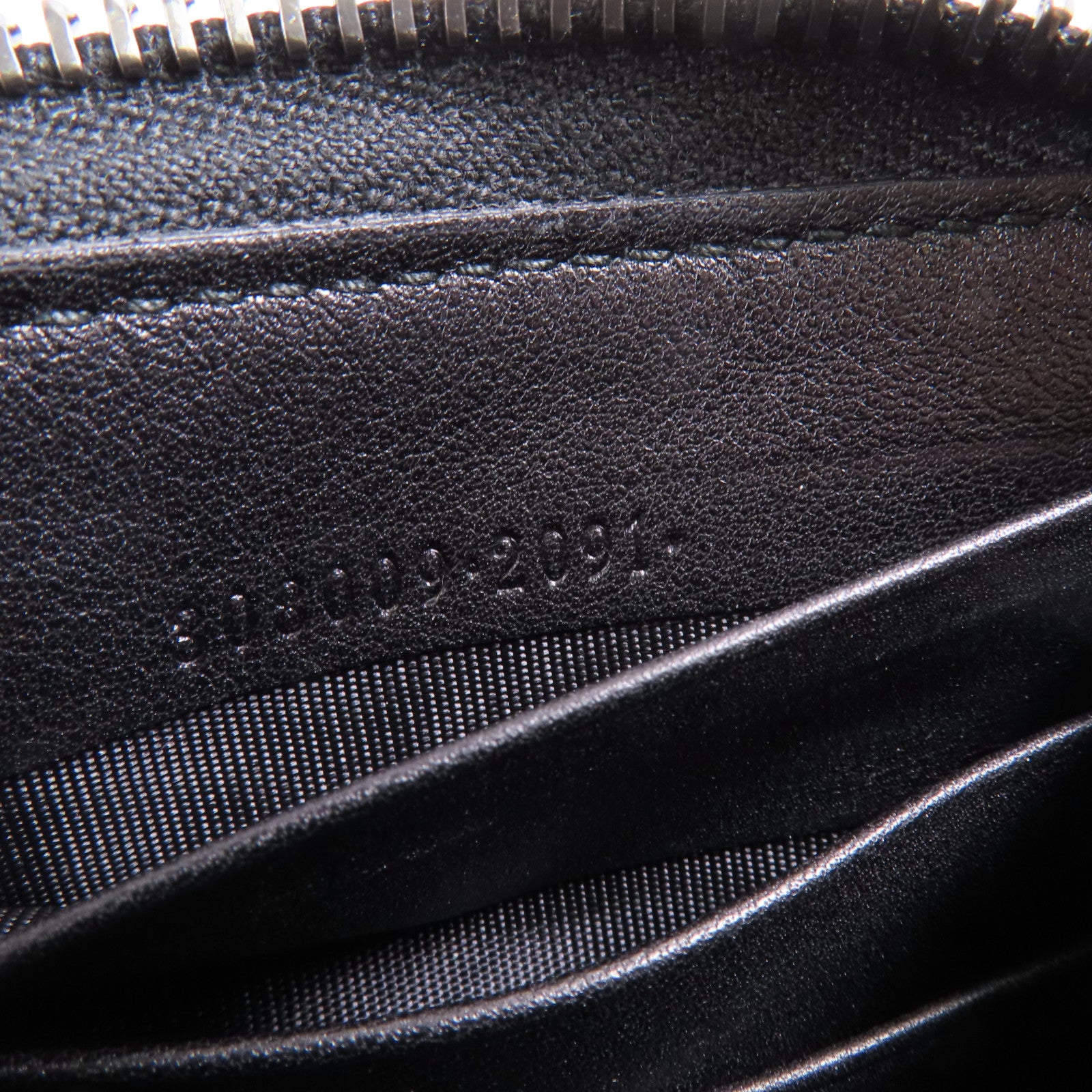 GUCCI GG Long Wallet 308009 Calfskin Leather Black