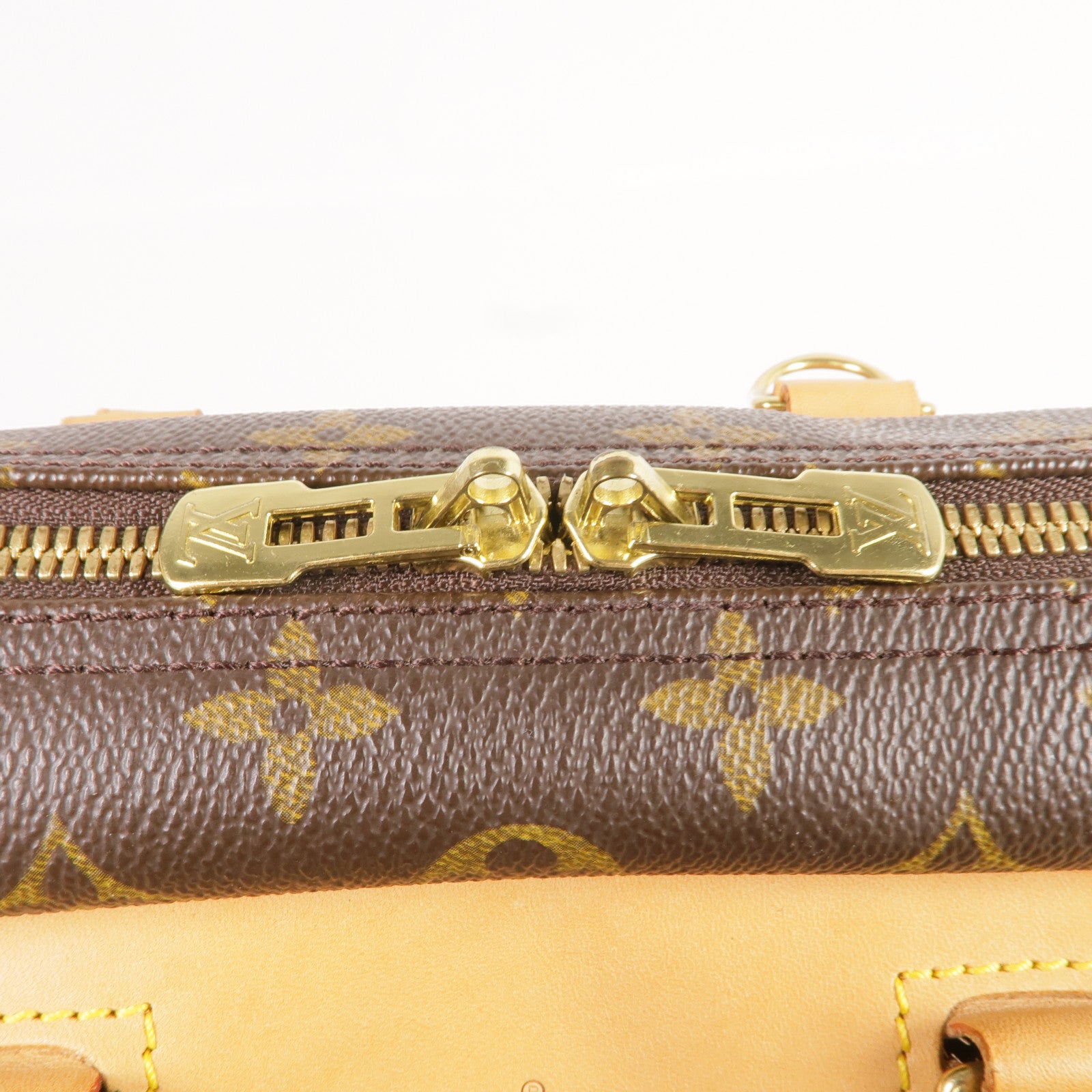 LOUIS VUITTON Monogram Deauville GM金扣手挽袋