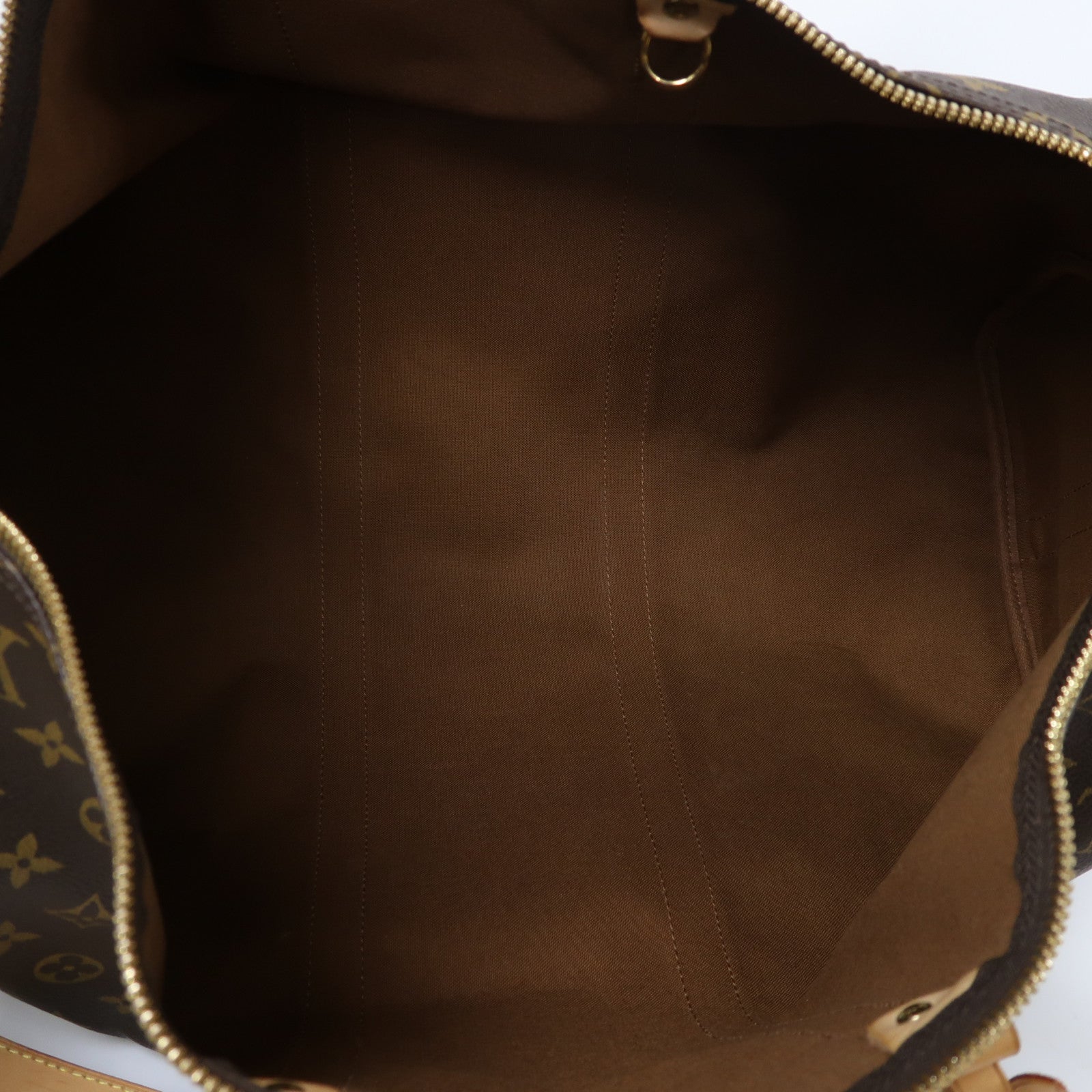 LOUIS VUITTON Monogram Keepall 50 Bandoulie金扣手挽肩背兩用袋棕色