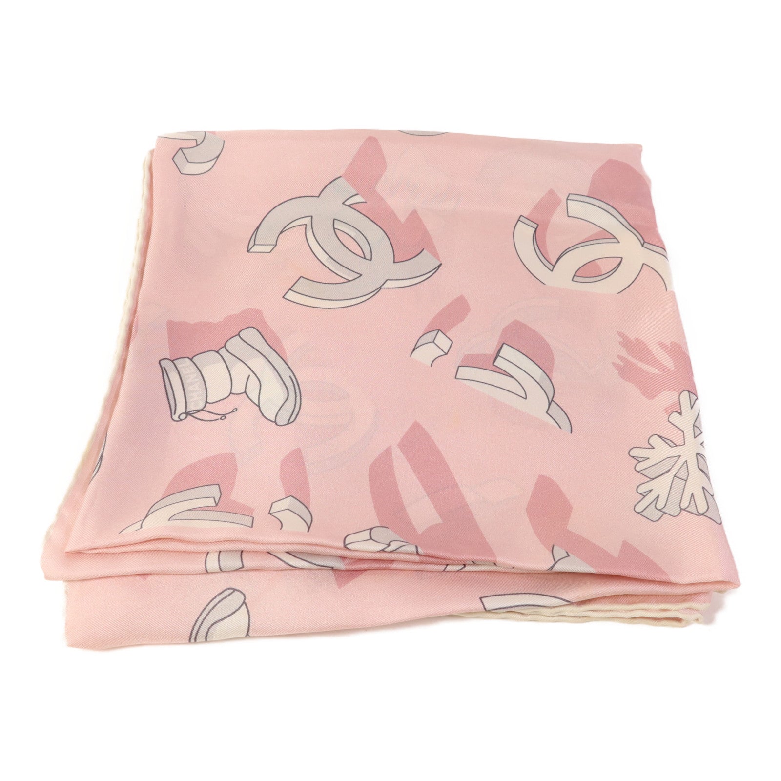 CHANEL 絲質Scarf90X90絲巾