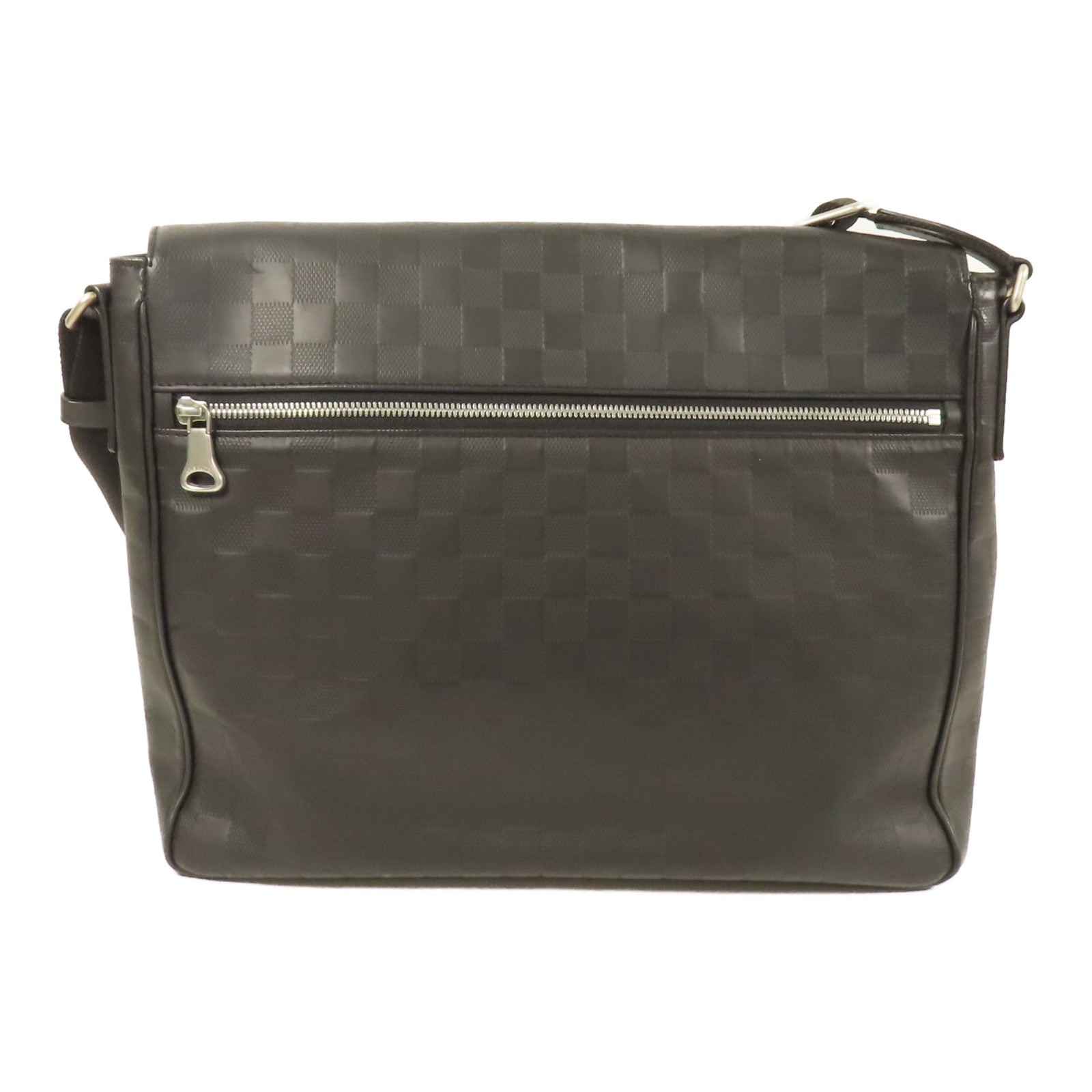 LOUIS VUITTON Damier Amphini District MM銀扣肩背袋