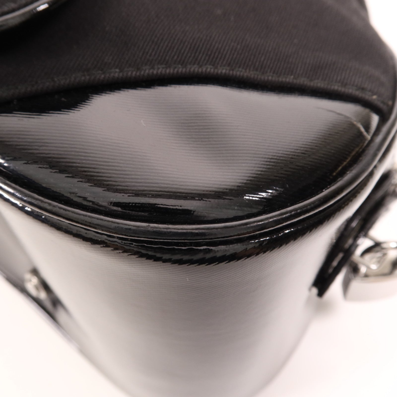 Dior 帆布Saddle Bowler Bag銀扣手挽袋