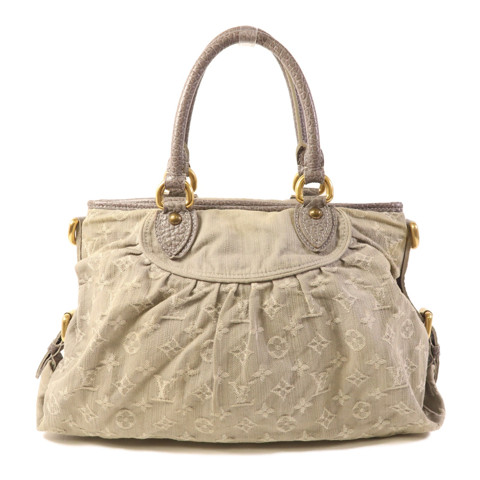 LOUIS VUITTON Monogram Denim Neo Cabby MM手挽肩背兩用袋