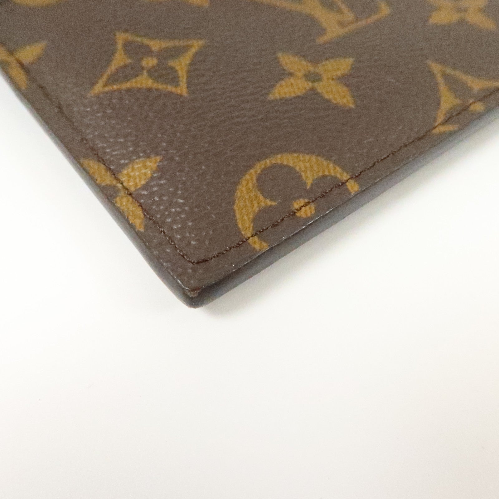 LOUIS VUITTON Monogram/牛皮皮革Slim Purse金扣長錢包
