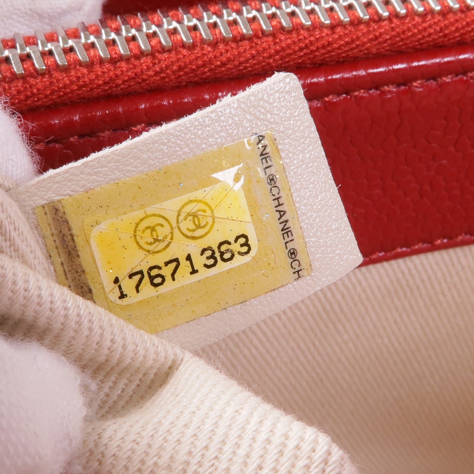 CHANEL 牛皮皮革Chain Shoulder Tote銀扣鏈帶肩背袋/手挽袋