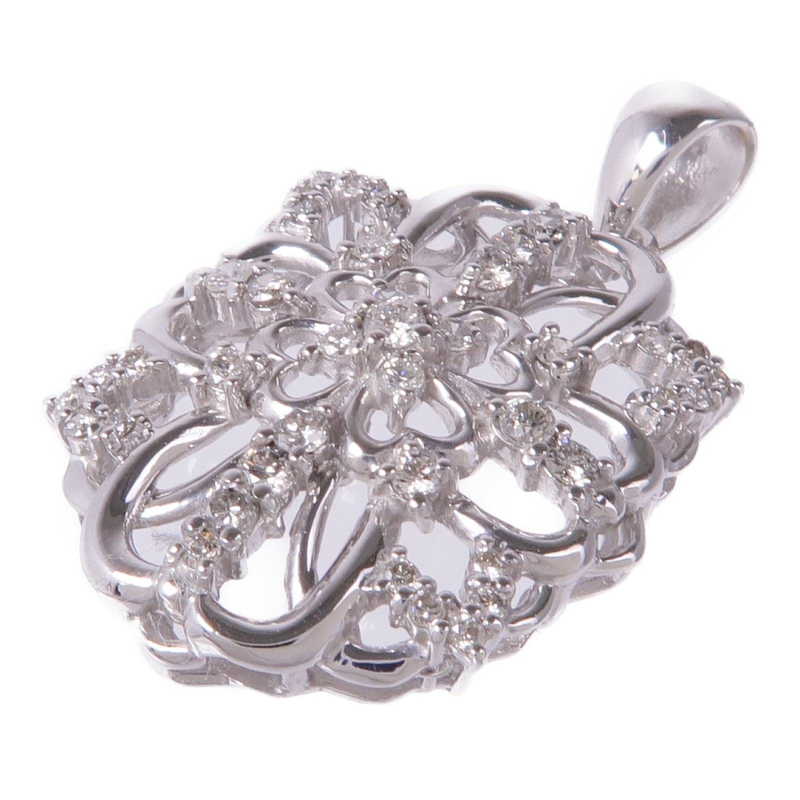 JEWELRY 【激減優惠】18K白金Diamond Pendant Top鑽石吊墜