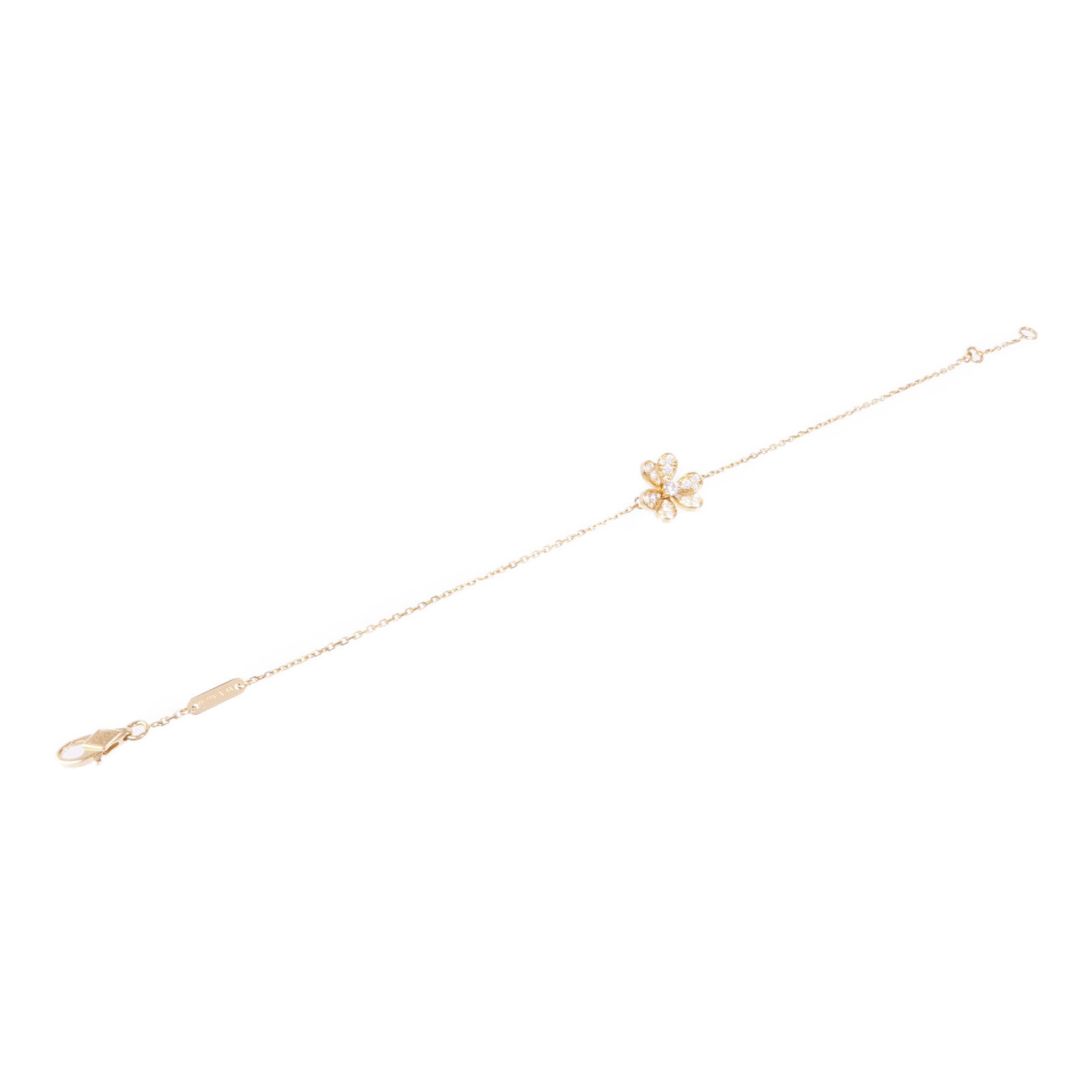 Van Cleef & Arpels 18K黃金Frivole鑽石手鏈