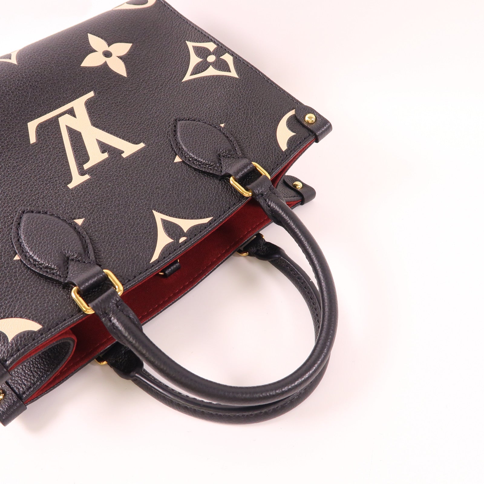 LOUIS VUITTON Monogram Empreinte On The Go PM金扣手挽肩背兩用袋