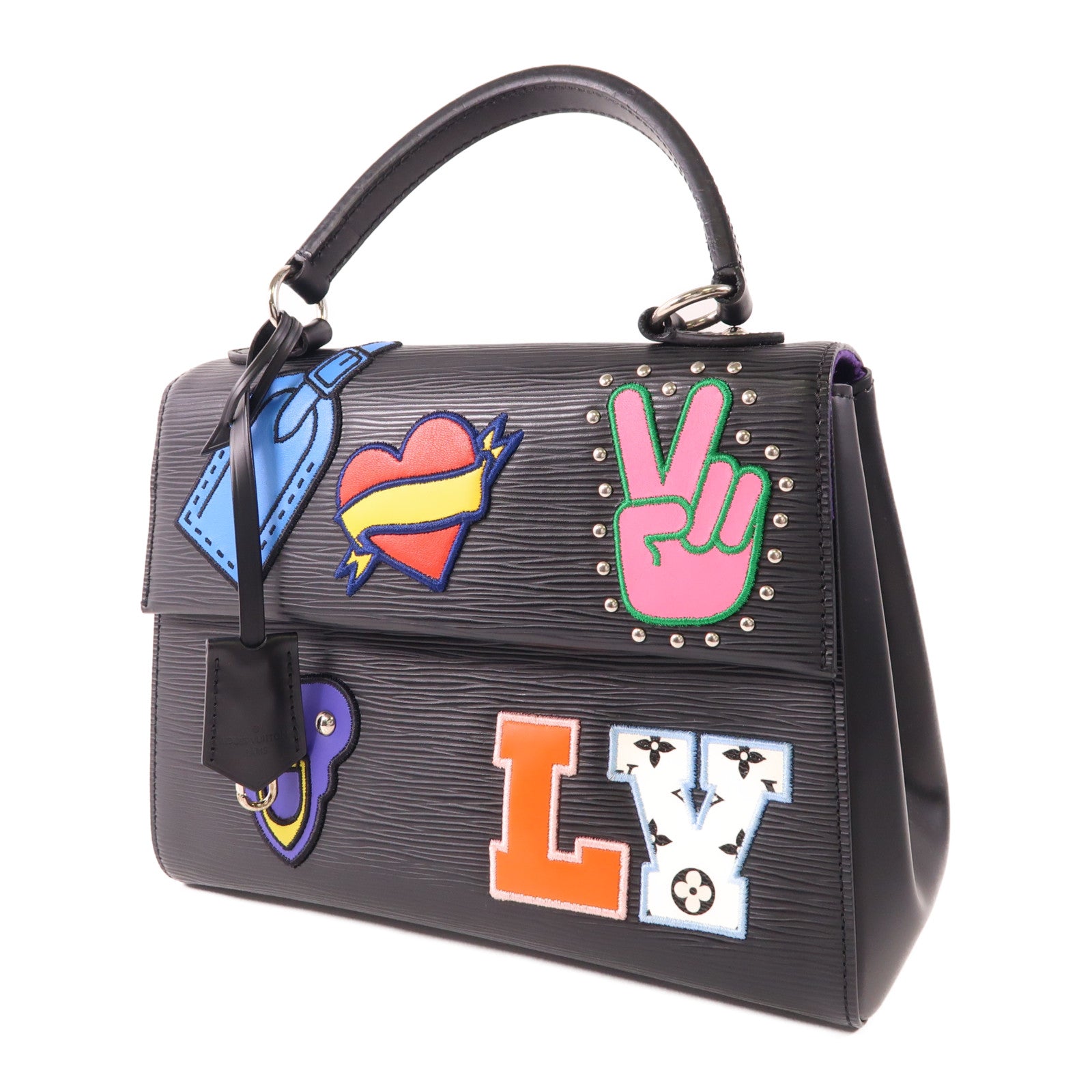 LOUIS VUITTON Epi Cluny BB銀扣手挽肩背兩用袋