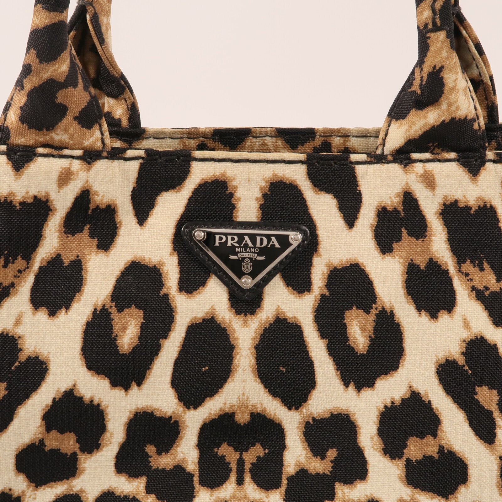 PRADA 帆布2 Way Shoulder銀扣手挽肩背兩用袋