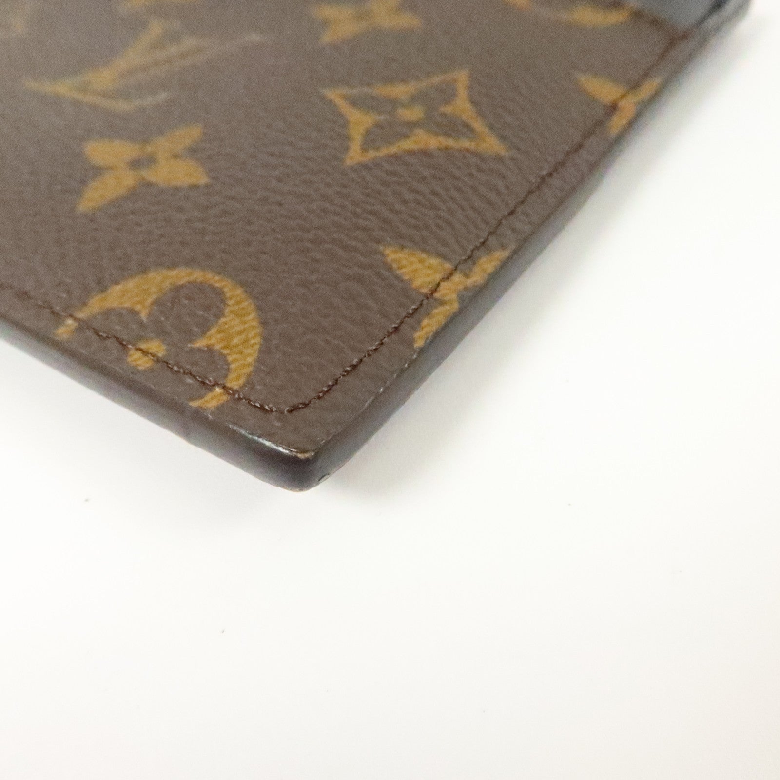 LOUIS VUITTON Monogram/牛皮皮革Slim Purse金扣長錢包