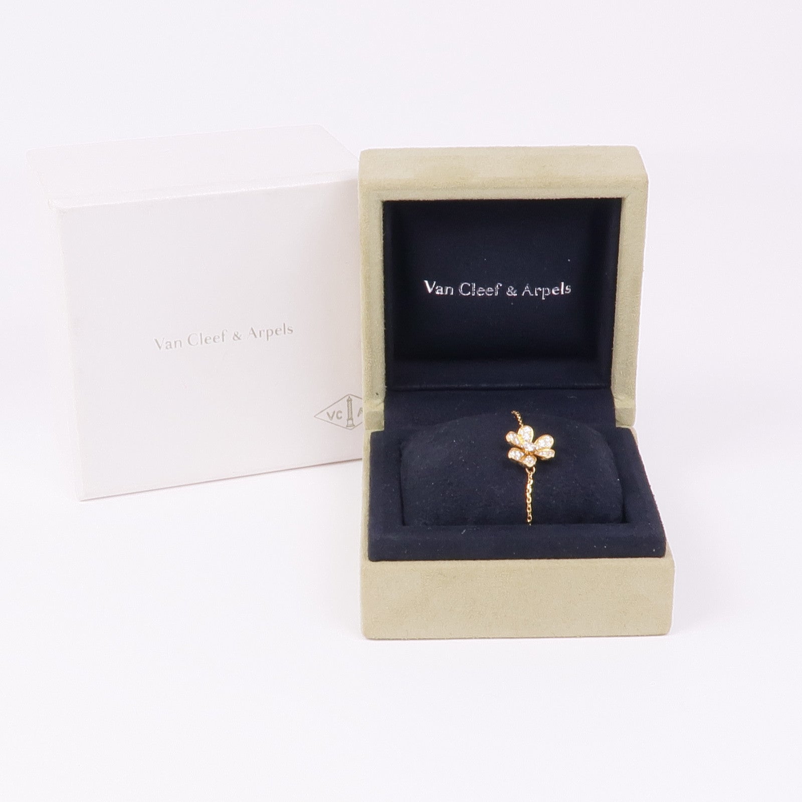 Van Cleef & Arpels 18K黃金Frivole鑽石手鏈