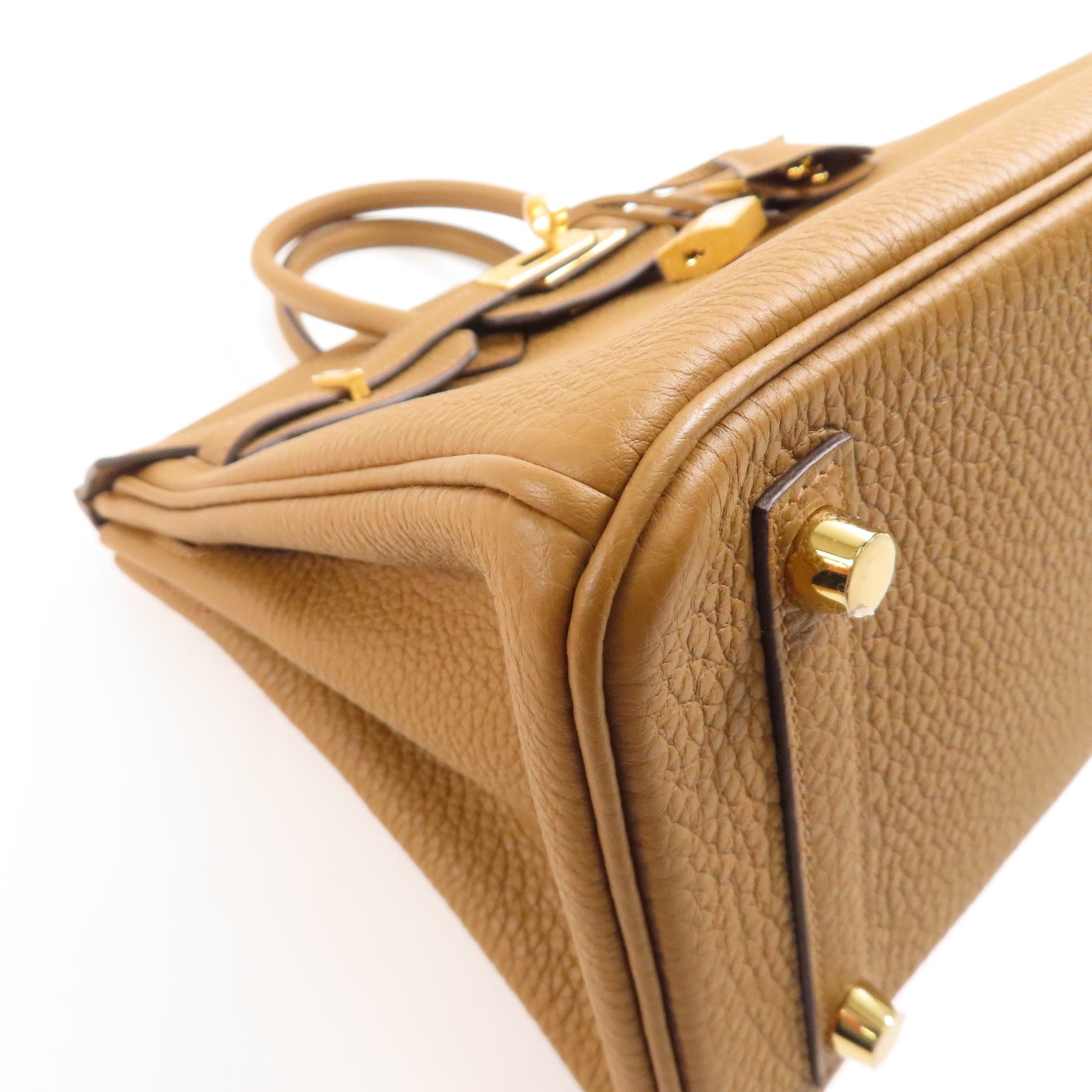 HERMES Togo皮革Birkin 25金扣手挽袋Alezan