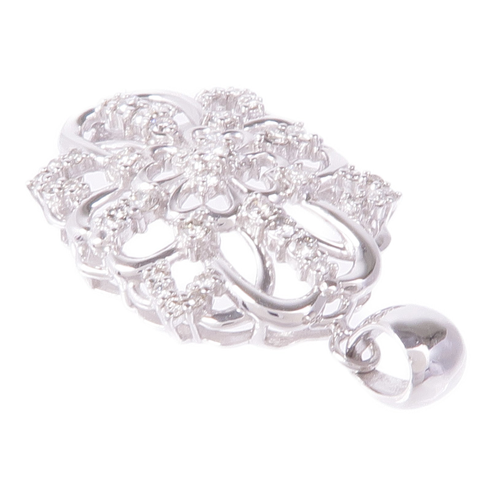 JEWELRY 18K白金Diamond Pendant Top鑽石吊墜