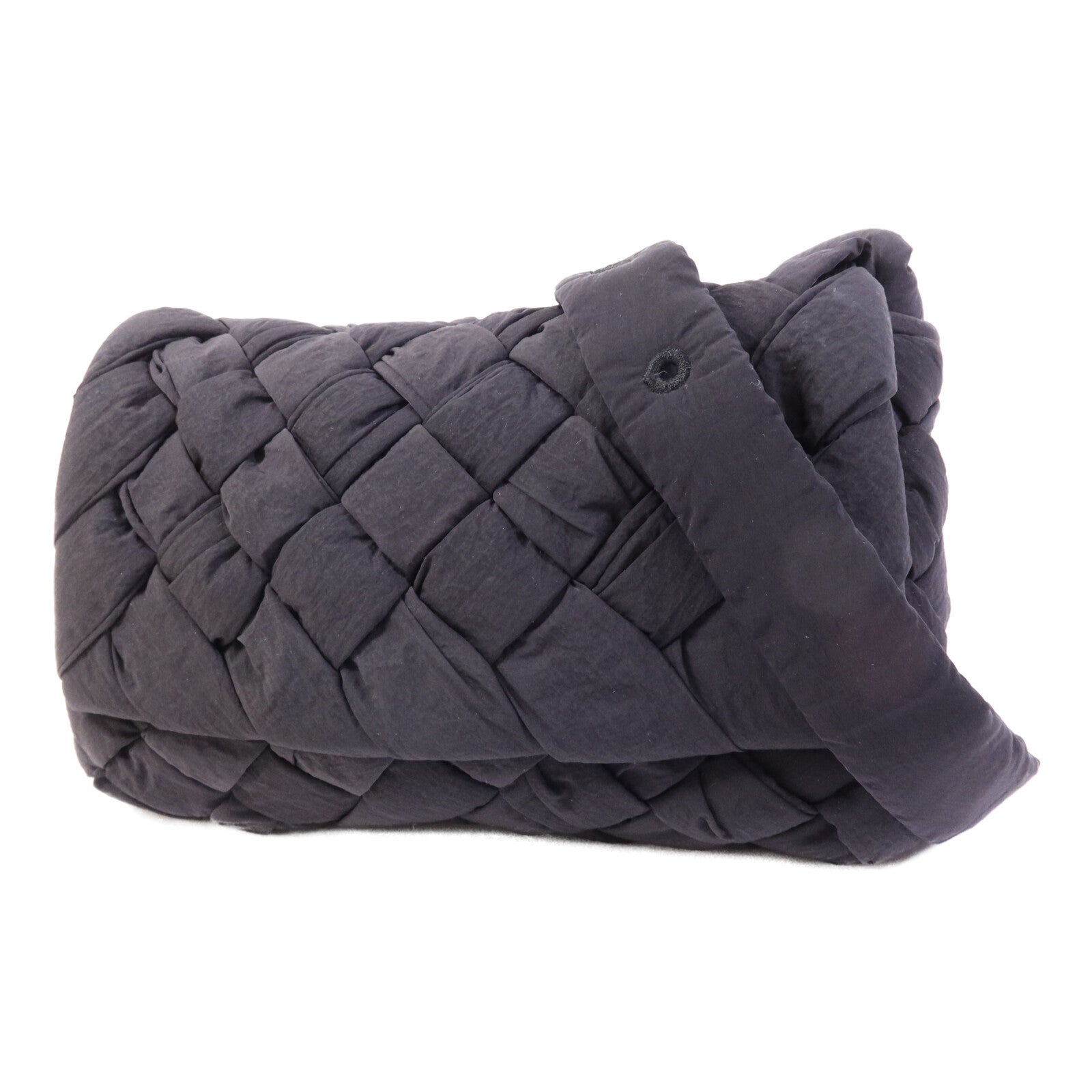 BOTTEGA VENETA 聚酯纖維Small Rumple Messenger銀扣肩背袋