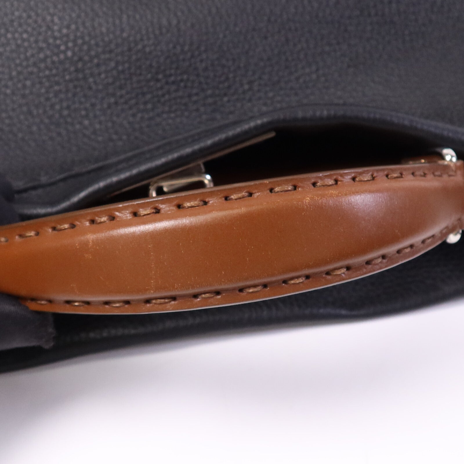 FENDI 牛皮皮革Peekaboo Large銀扣手挽肩背兩用袋