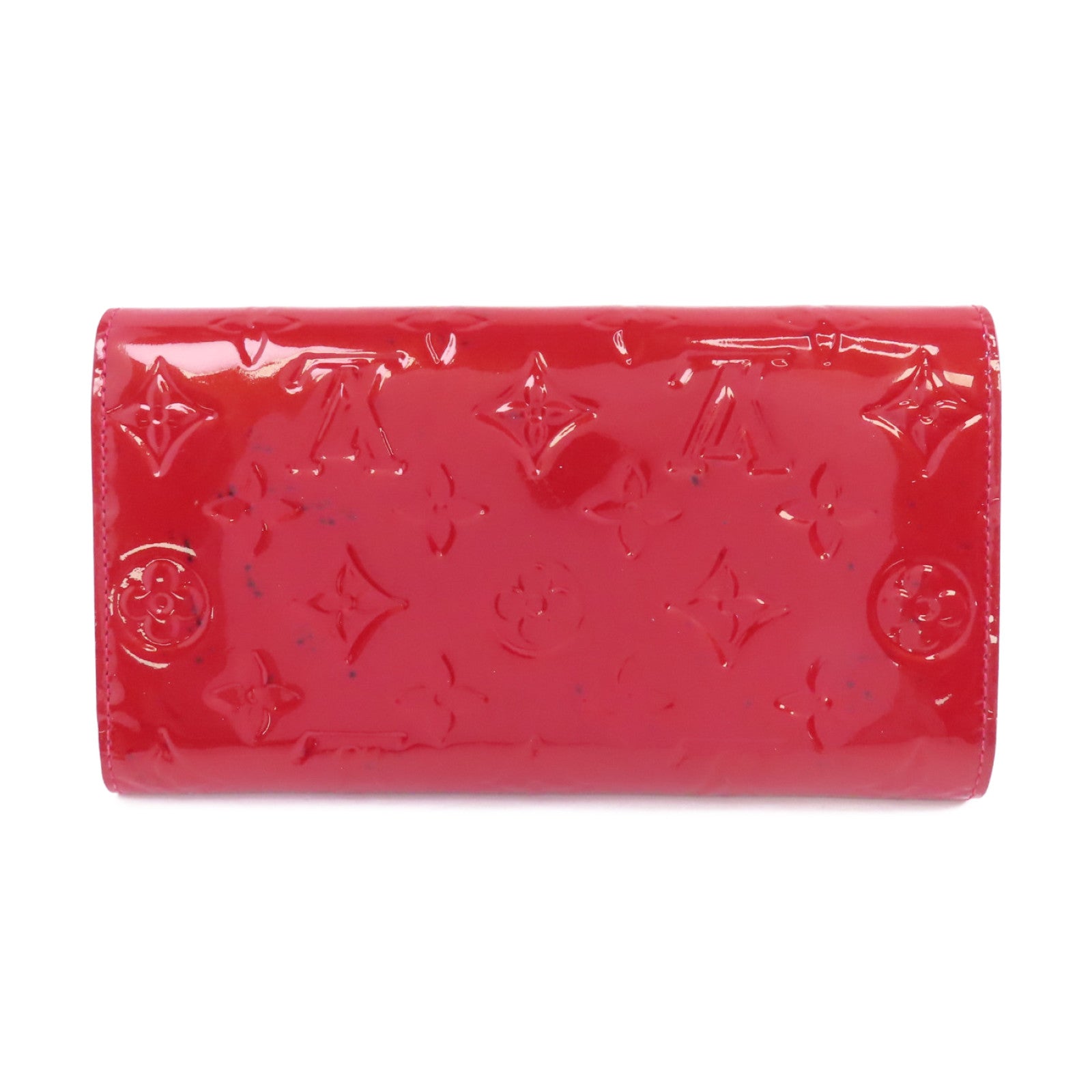 LOUIS VUITTON 【激減優惠】Vernis Portefeuille International金扣長錢包紅色