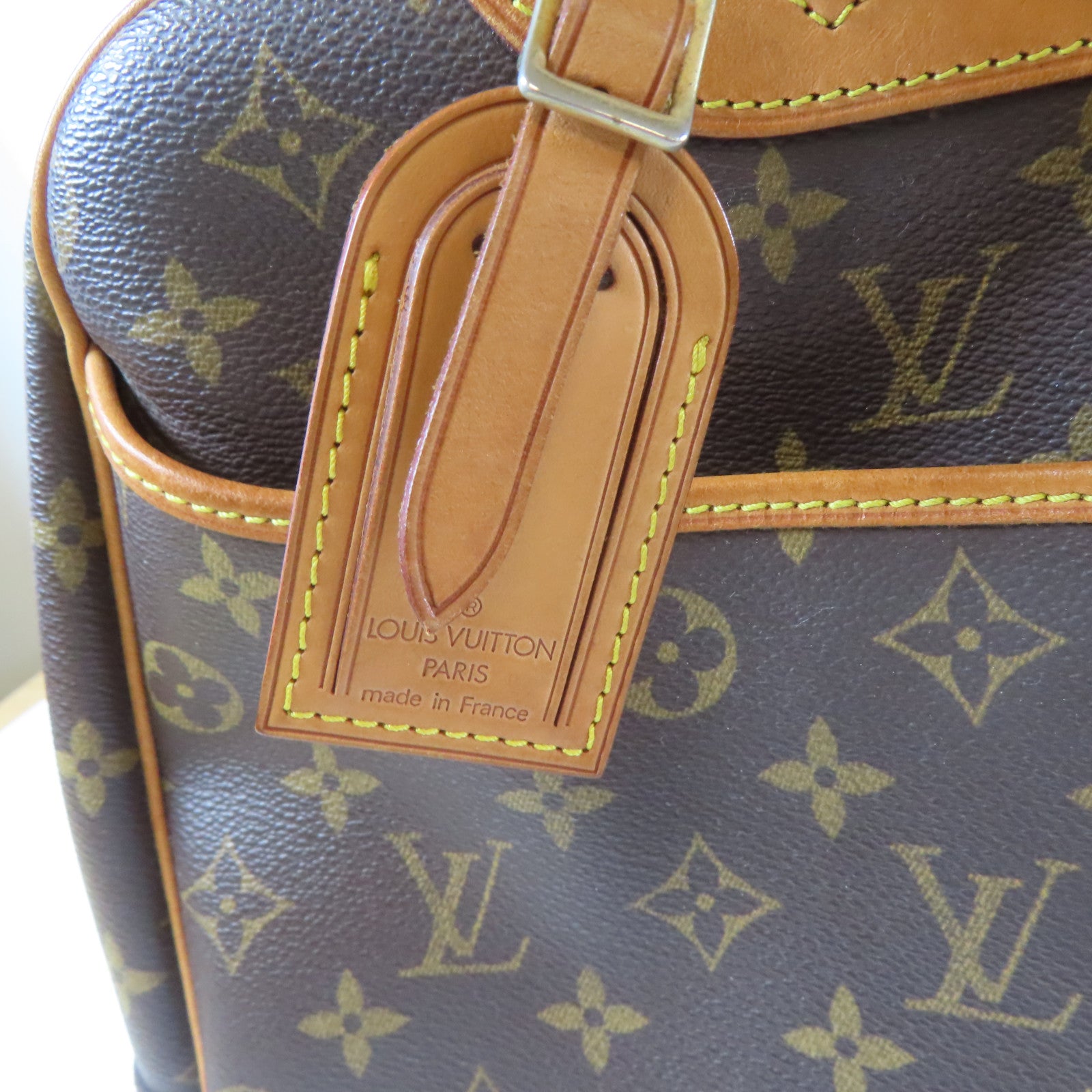 LOUIS VUITTON 【激減優惠】Monogram Deauville GM金扣手挽袋啡色