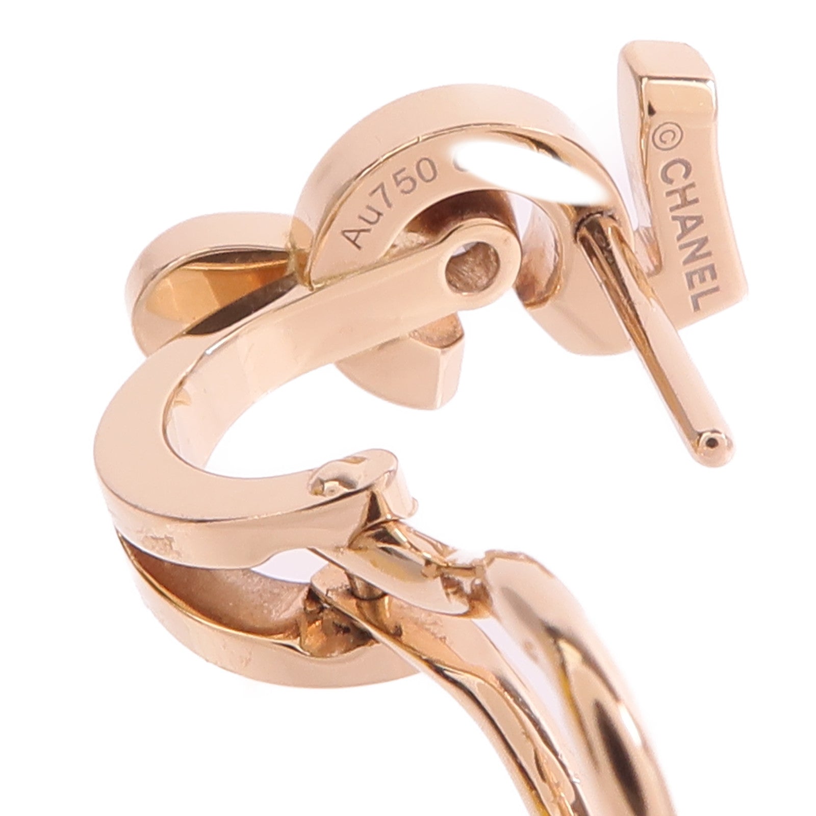 CHANEL 18K玫瑰金Eternal No.5 Earring鑽石耳環