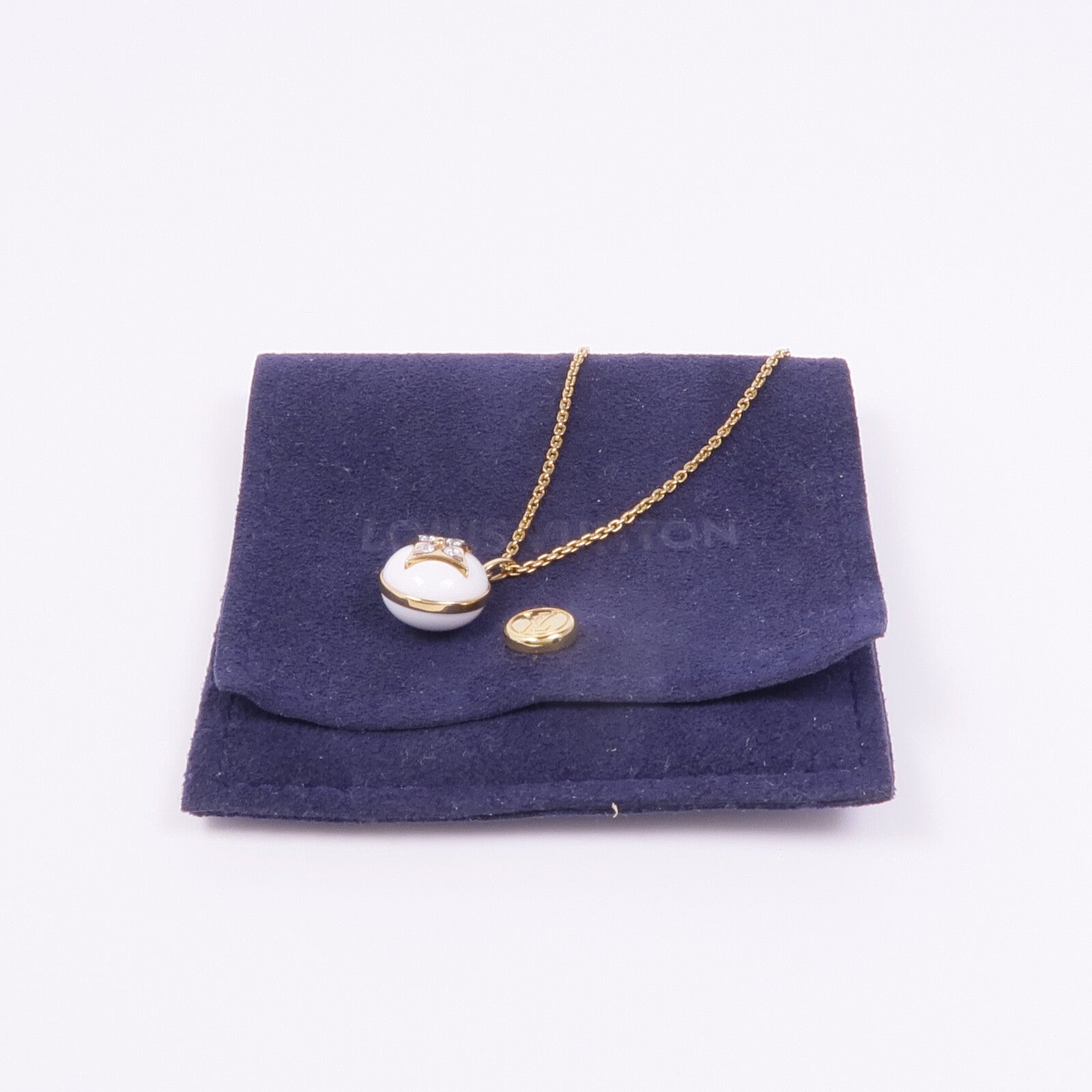 LOUIS VUITTON 18K黃金B Blossom Necklace鑽石項鍊