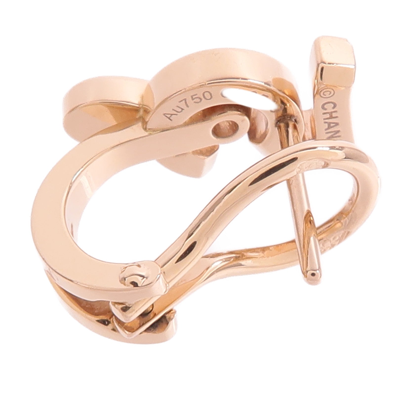 CHANEL 18K玫瑰金Eternal No.5 Earring鑽石耳環