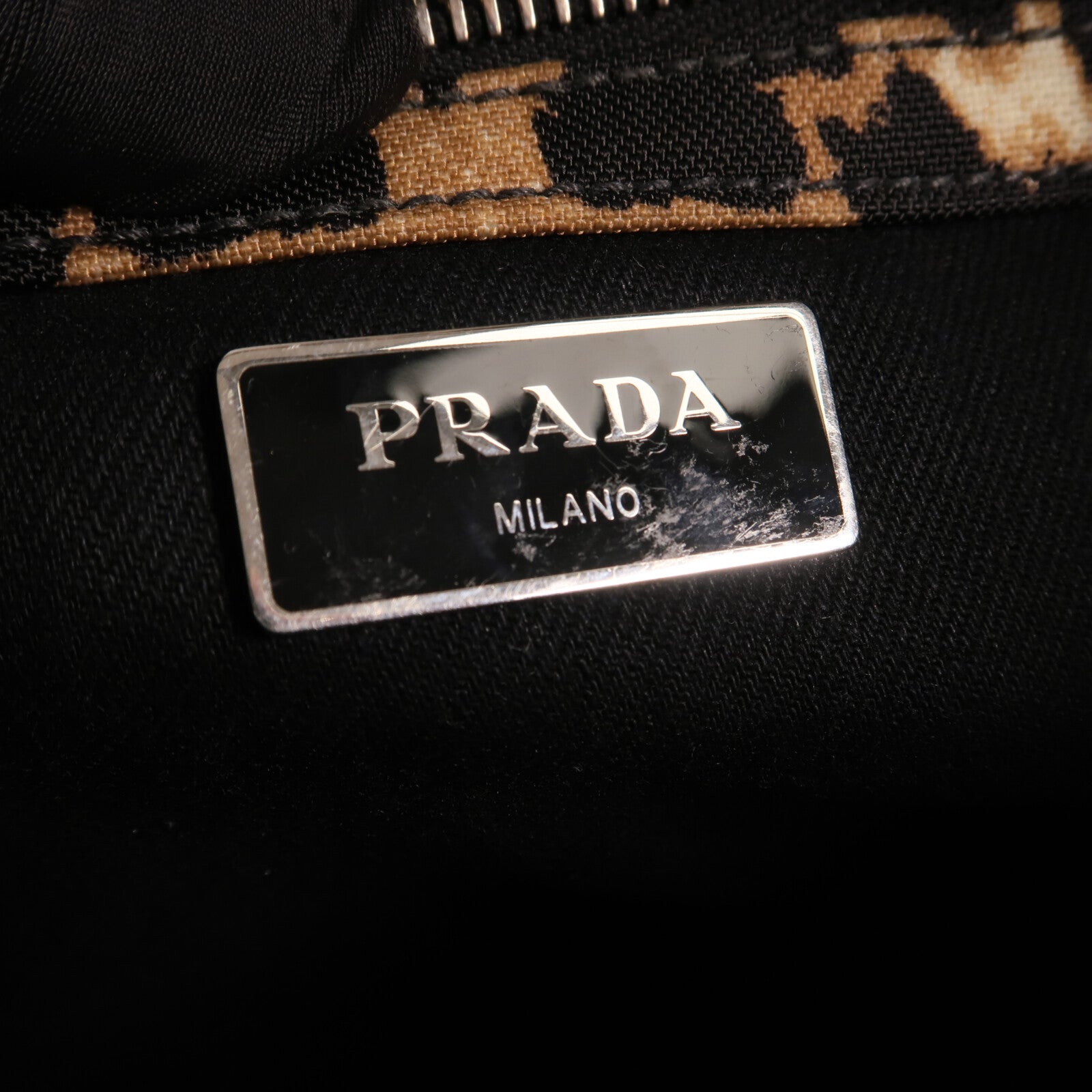 PRADA 帆布2 Way Shoulder銀扣手挽肩背兩用袋