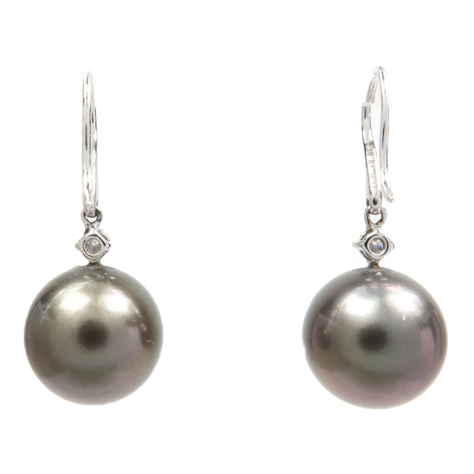 JEWELRY 18K白金Diamond Pearl Earrings鑽石/珍珠耳環