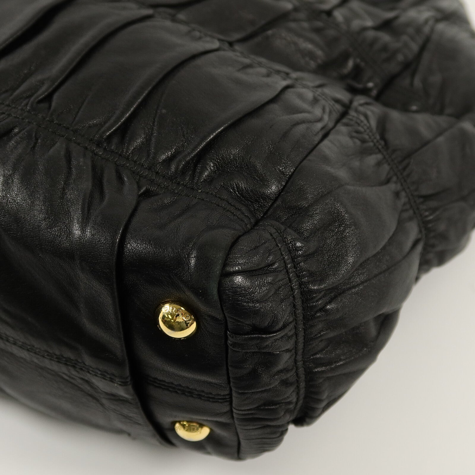 PRADA 羊皮皮革Gaufre Nappa Frame Bag手挽袋