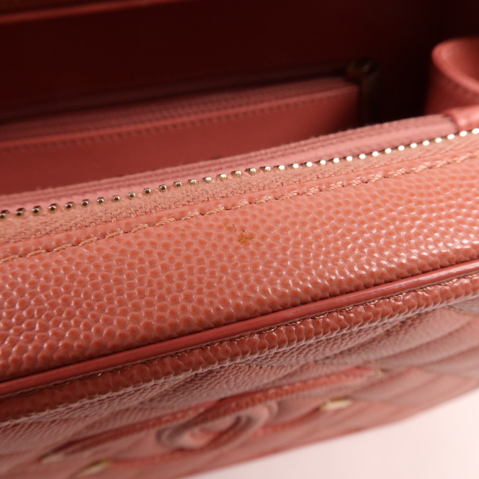 CHANEL 牛皮皮革Vanity Case金扣手挽肩背兩用袋