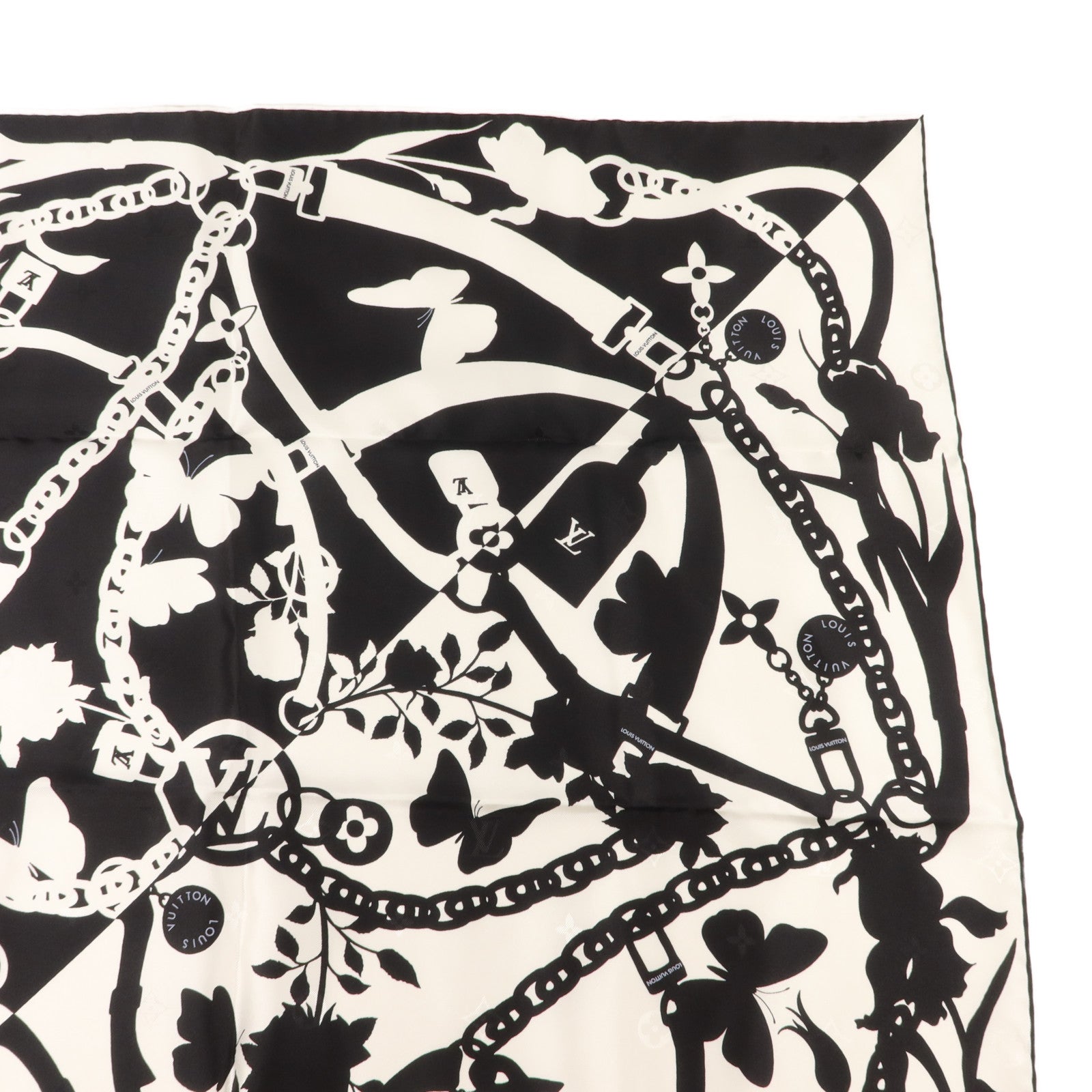 LOUIS VUITTON 絲質Bloom Square 90絲巾