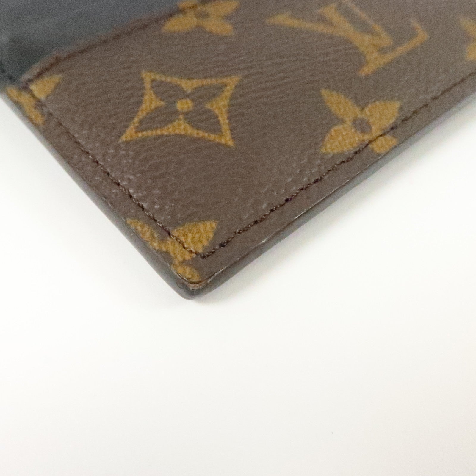 LOUIS VUITTON Monogram/牛皮皮革Slim Purse金扣長錢包