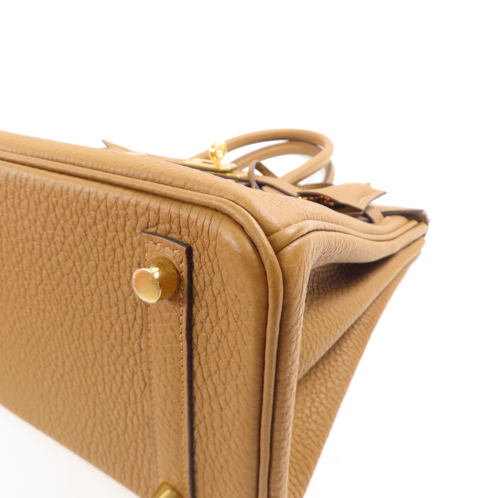 HERMES Togo皮革Birkin 25金扣手挽袋Alezan