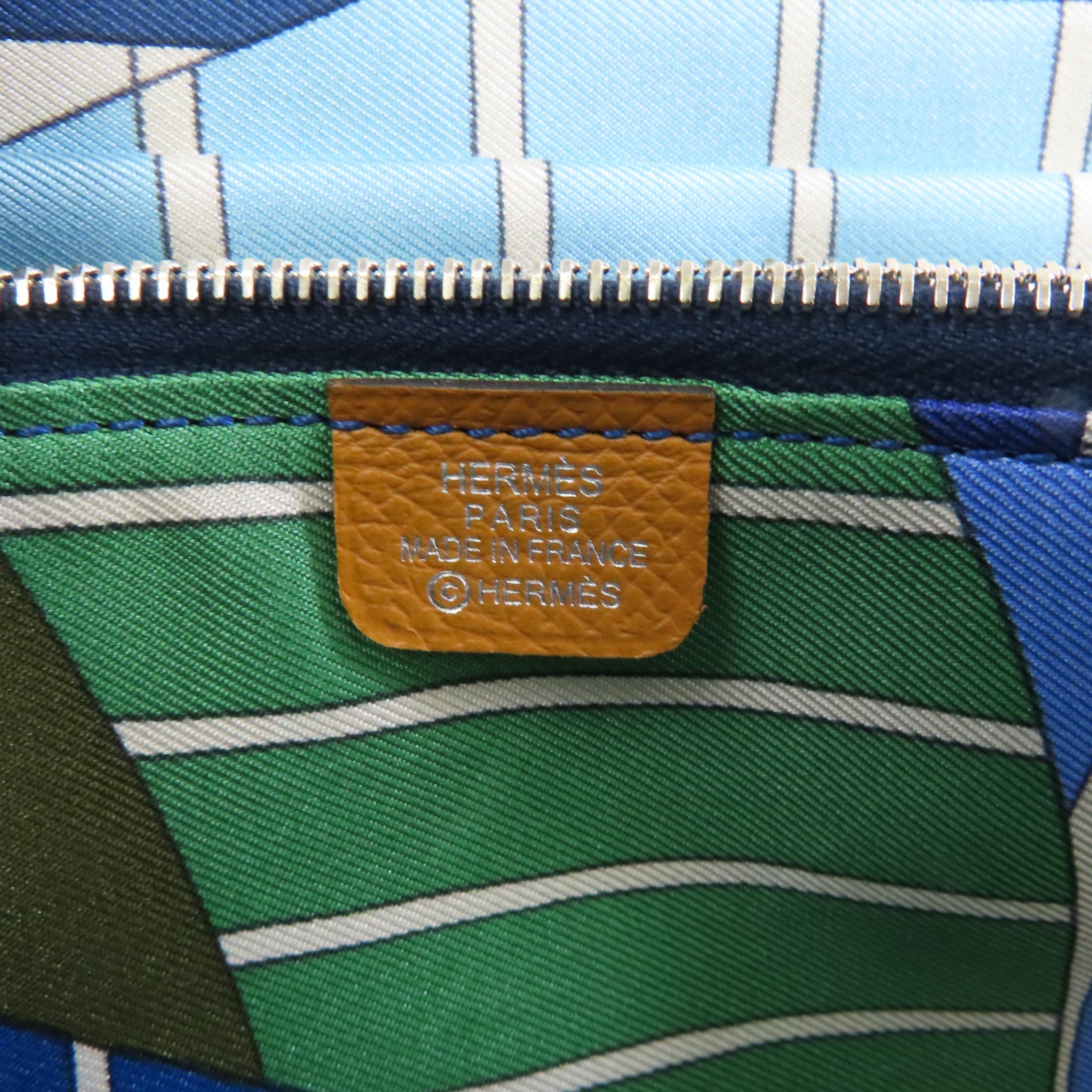 HERMES 【激減優惠】Epsom皮革Silk In Long Wallet銀扣長錢包棕色