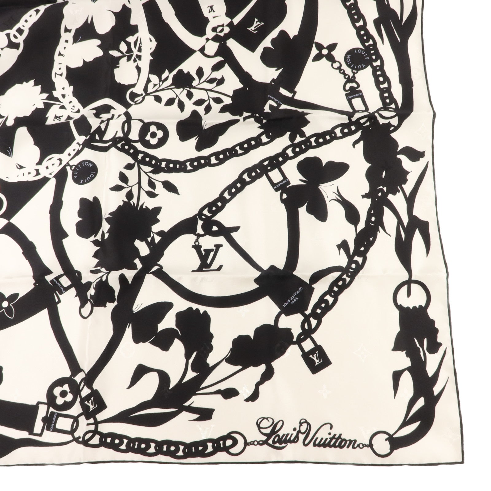 LOUIS VUITTON 絲質Bloom Square 90絲巾