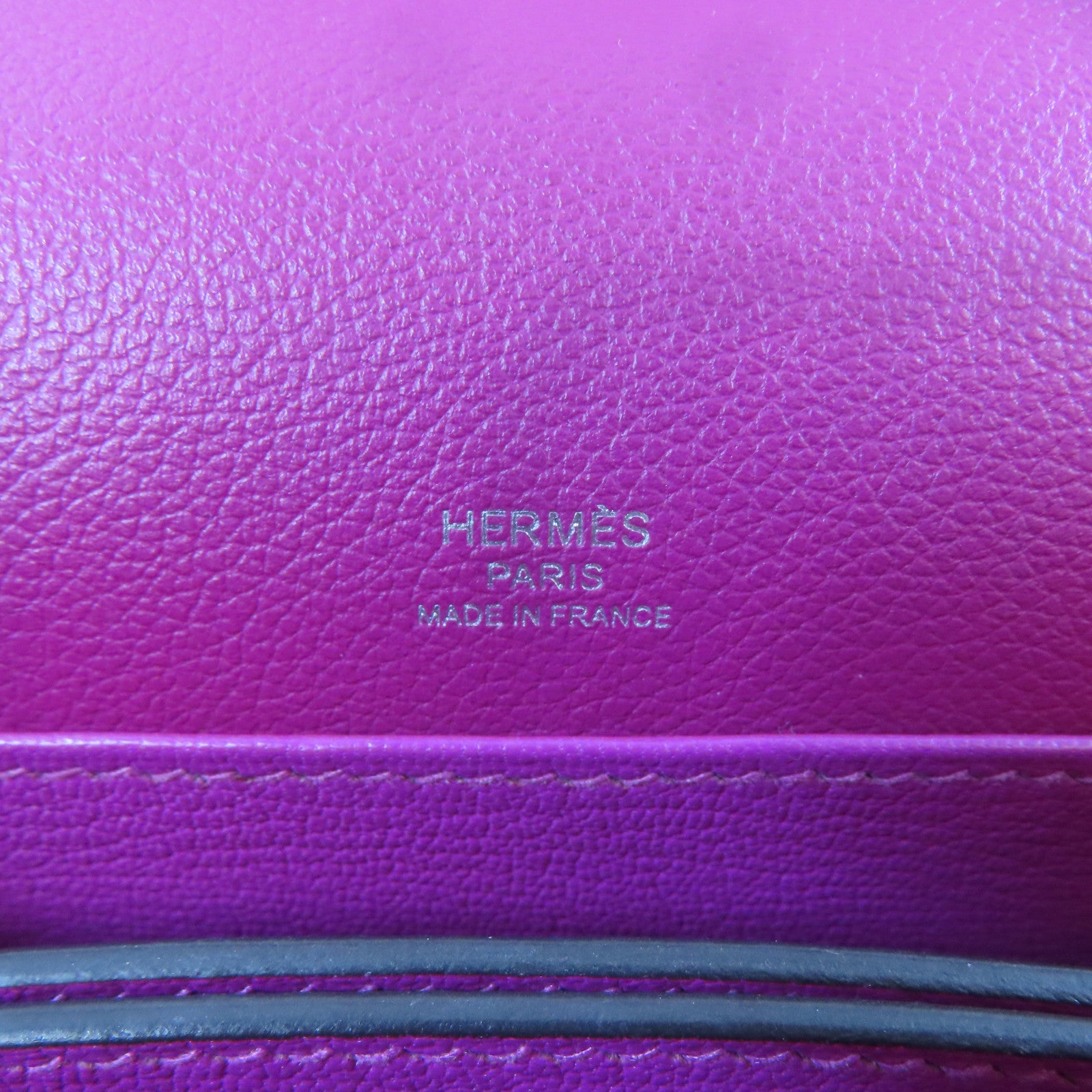 HERMES Evercolor皮革Mini Roulis銀扣肩背袋Rose Purple/桃紫色