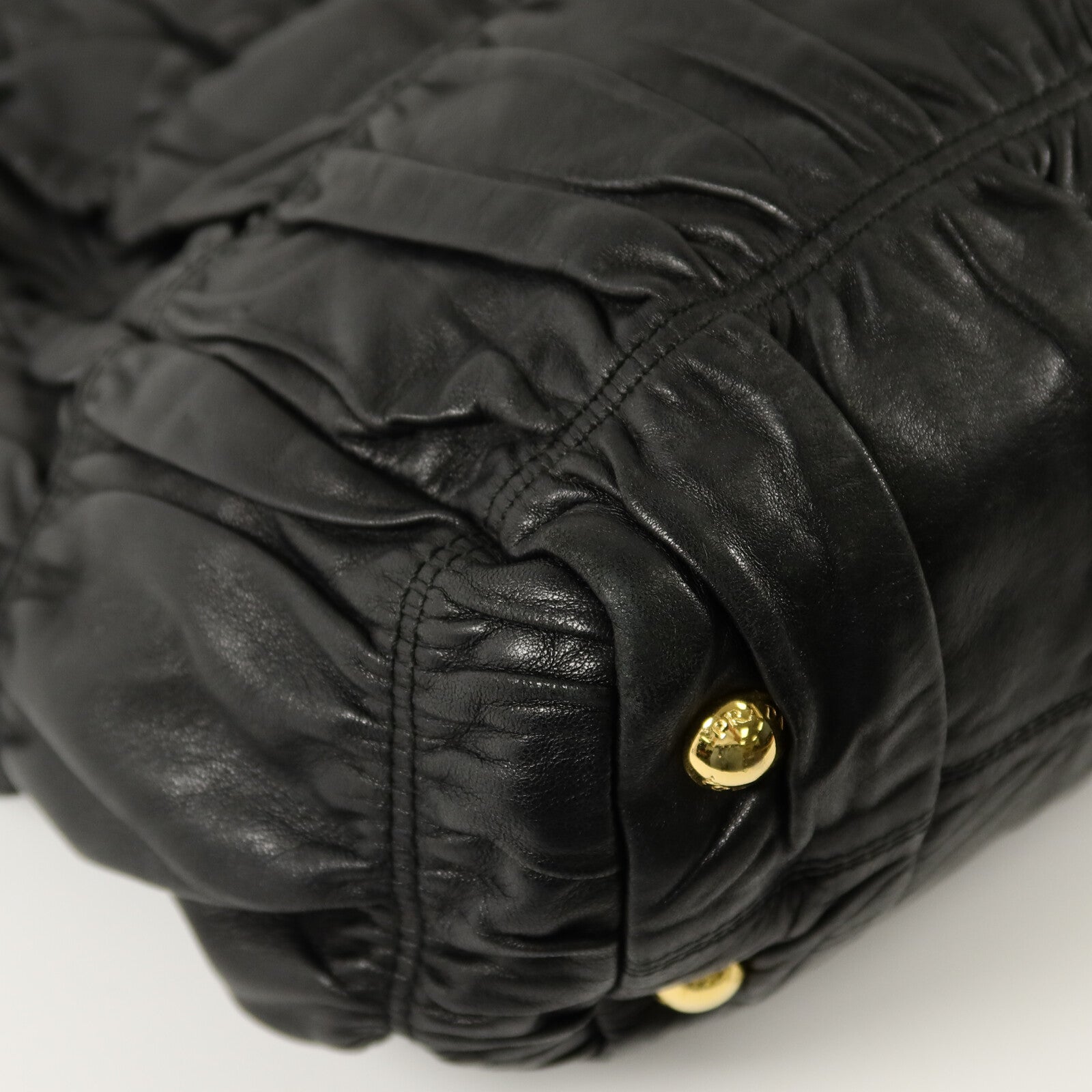 PRADA 羊皮皮革Gaufre Nappa Frame Bag手挽袋