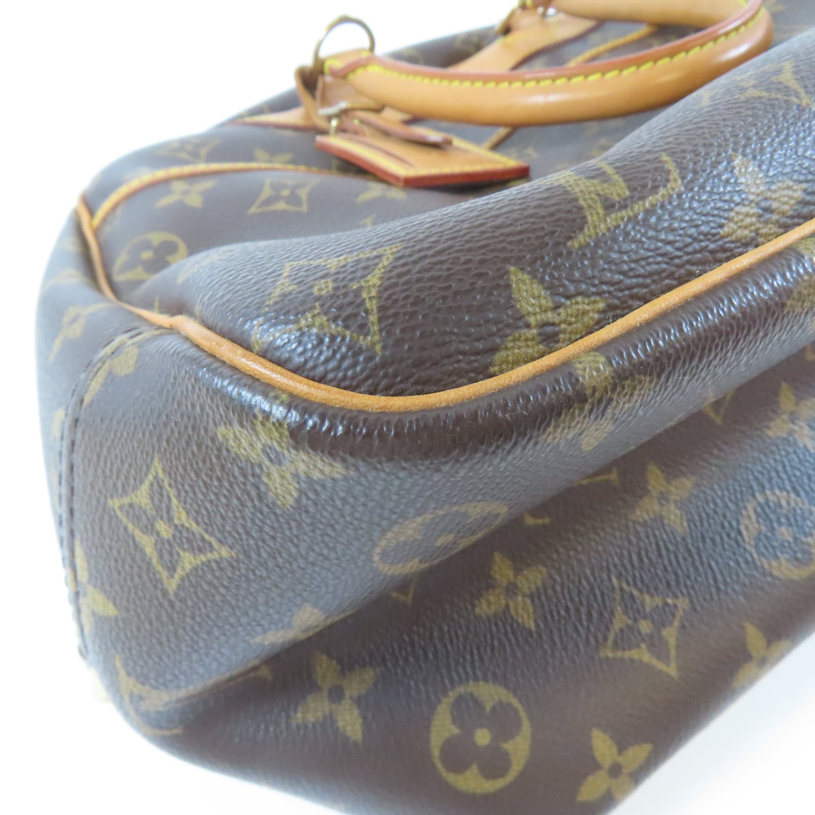 LOUIS VUITTON 【激減優惠】Monogram Deauville GM金扣手挽袋啡色