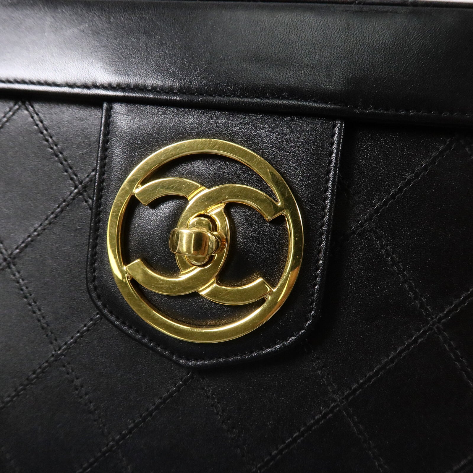 CHANEL 羊皮皮革Vintage Vanity Case手挽肩背兩用袋