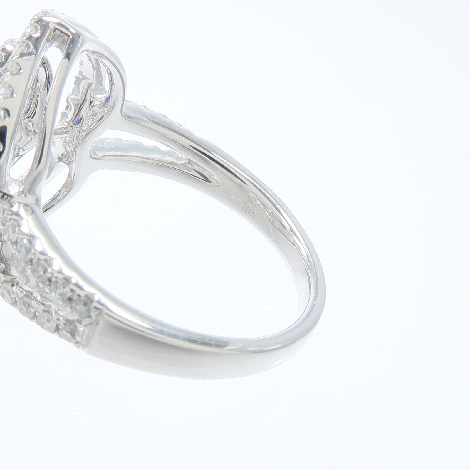 JEWELRY 18K白金Sapphire Diamond Ring藍寶石/鑽石戒指