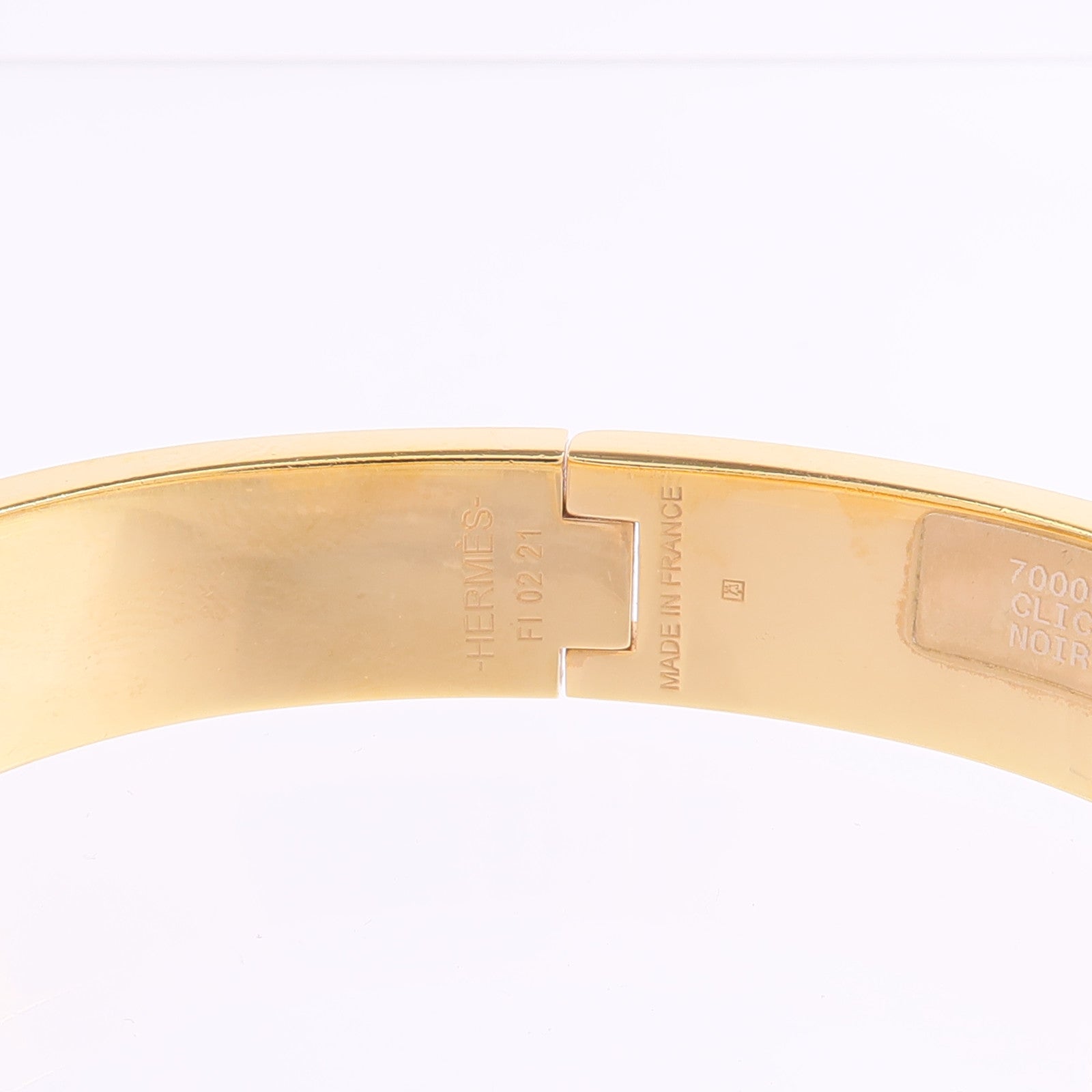 HERMES 金屬/琺瑯Clic H Bracelet手鐲Noir